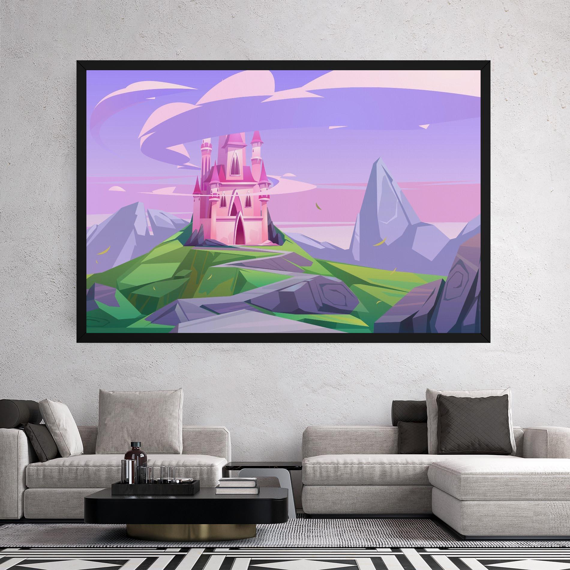 Leinwandbild Pink Castle mockup 2