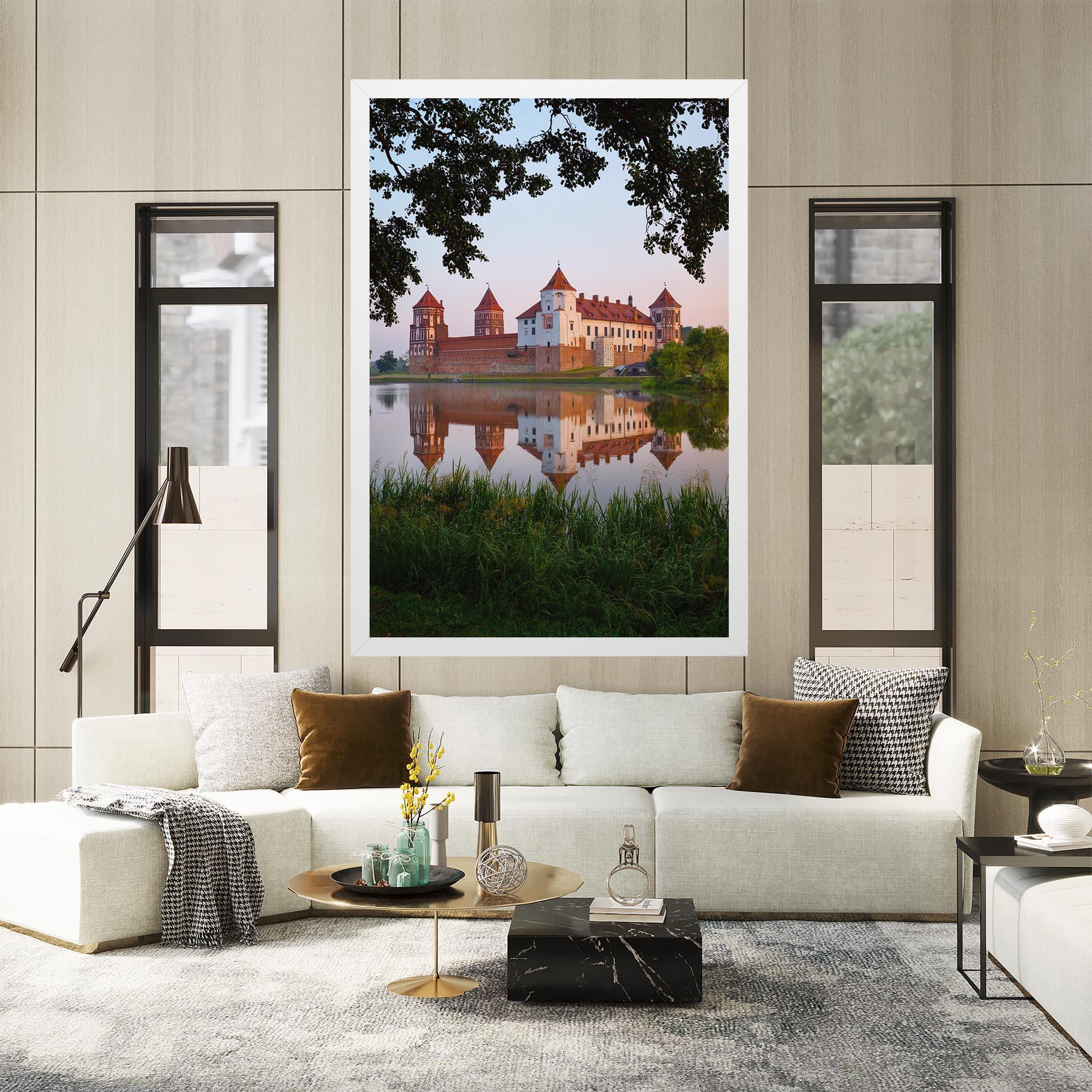 Leinwandbild Ancient Castle Morning mockup 2