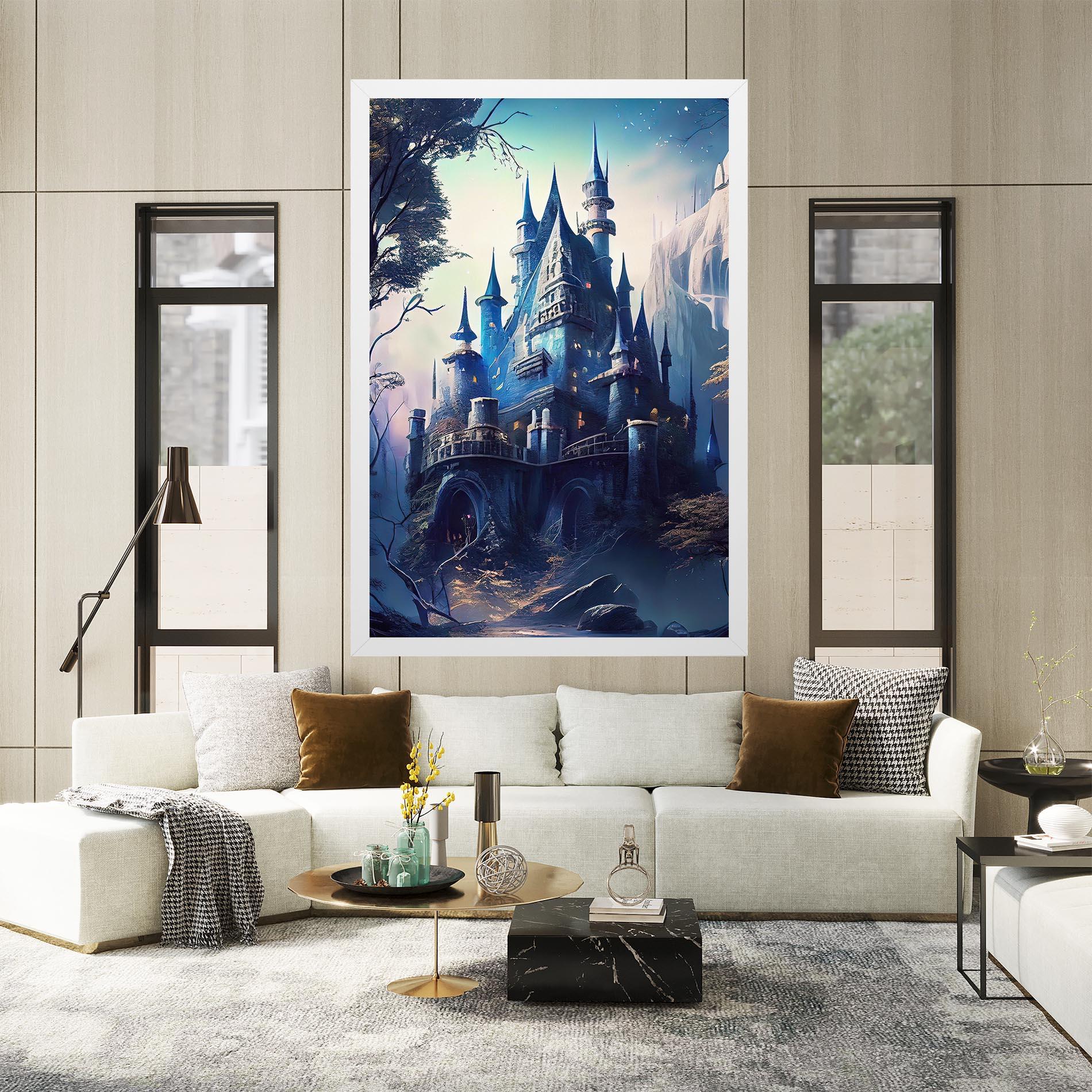 Leinwandbild Blue Art Castle mockup 2