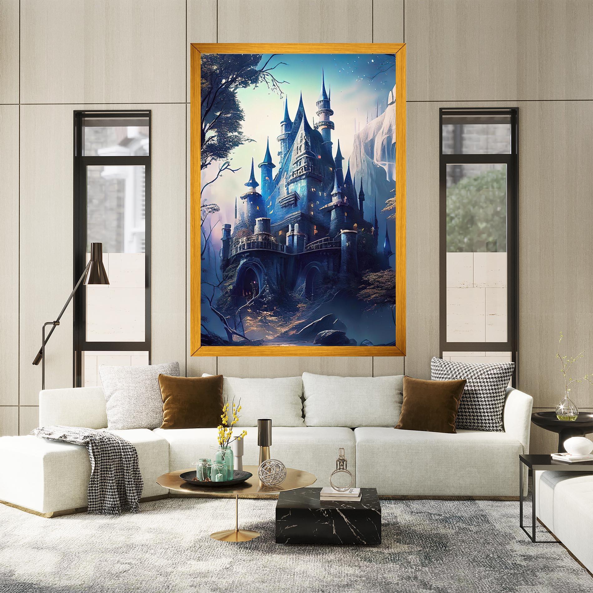 Leinwandbild Blue Art Castle mockup 2