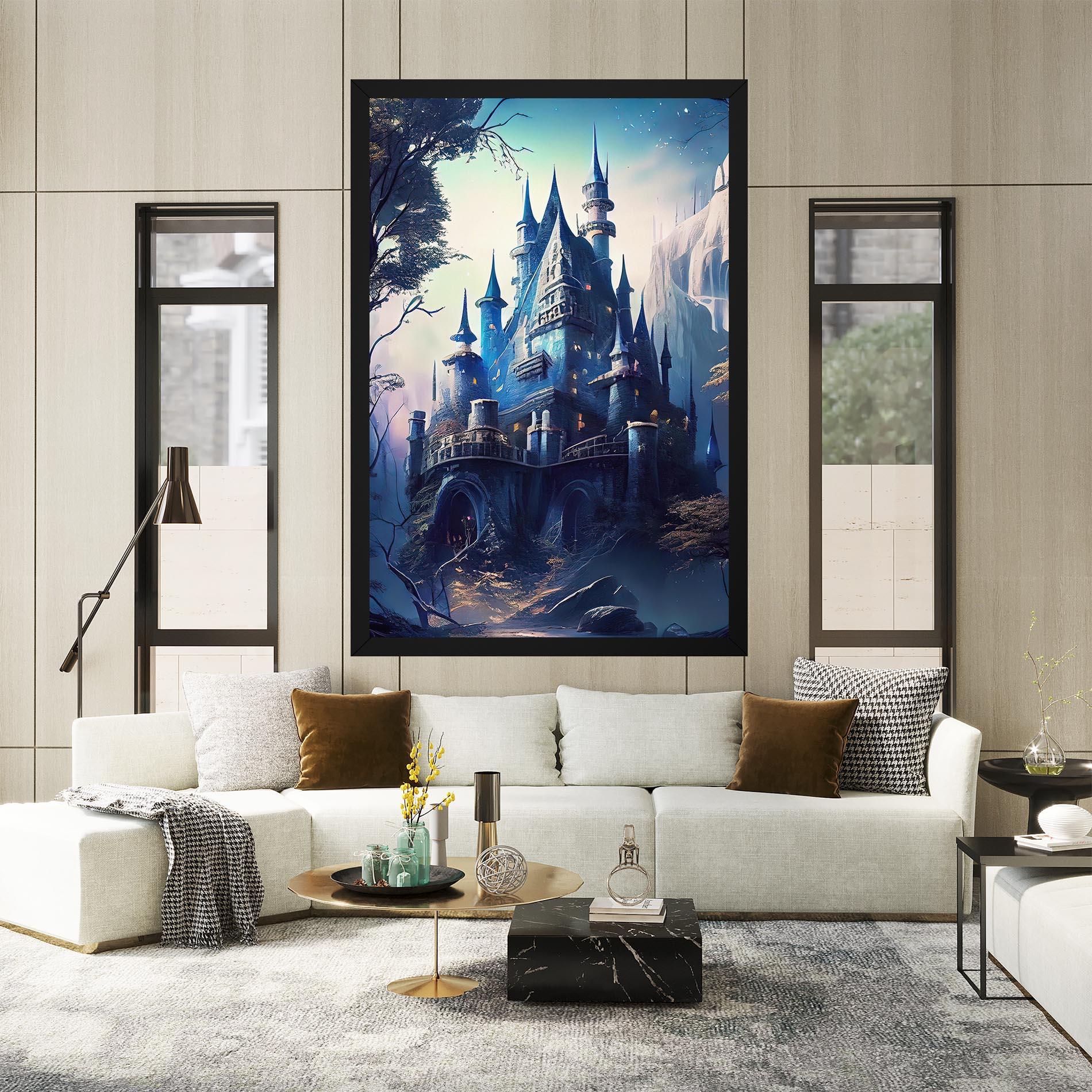 Leinwandbild Blue Art Castle mockup 2