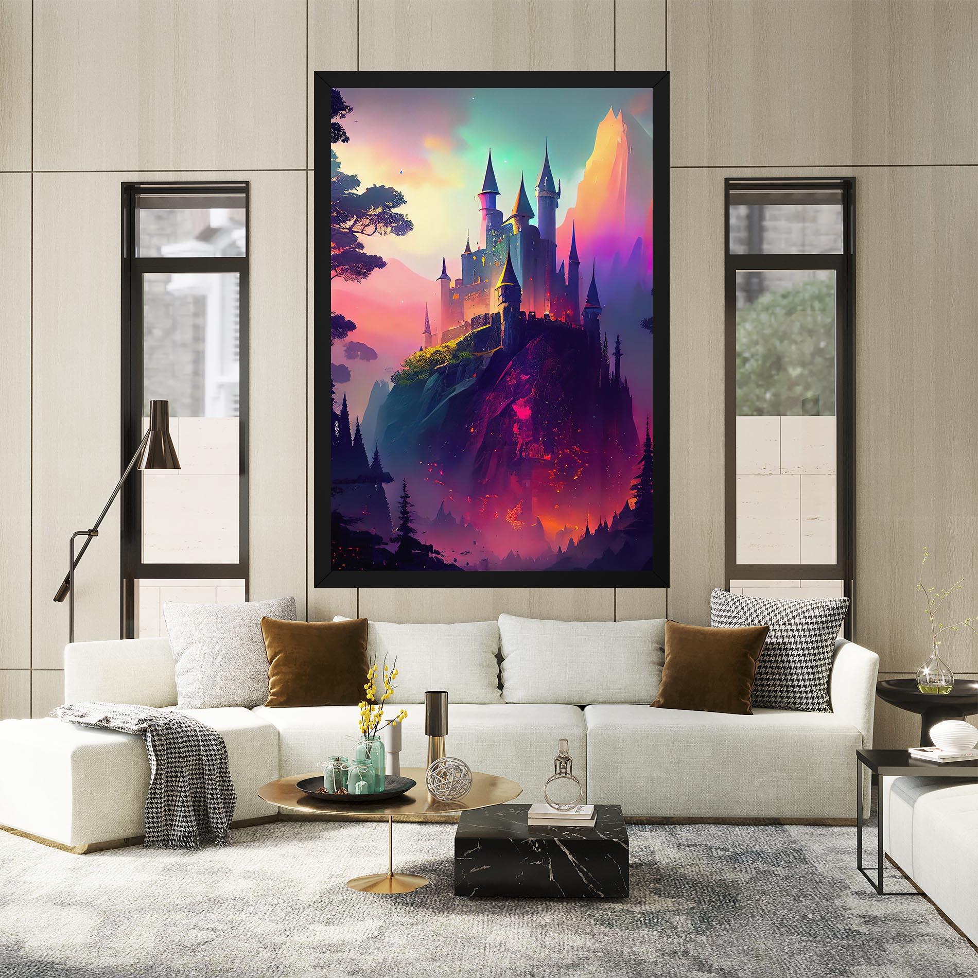 Leinwandbild Purple Orange Castle mockup 2
