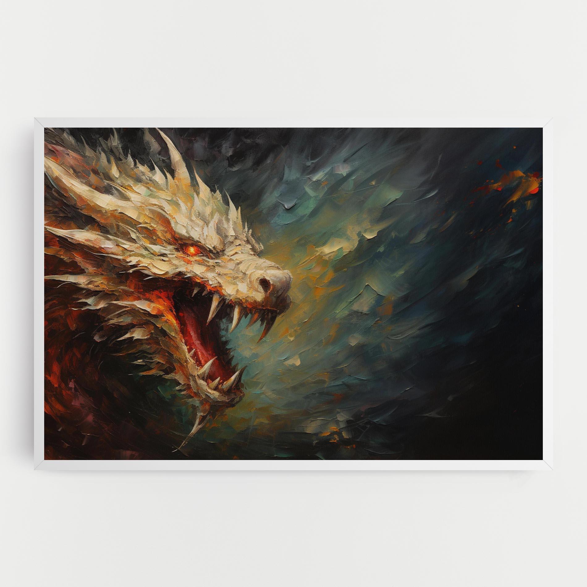 Leinwandbild Angry Dragon Painting mockup 0