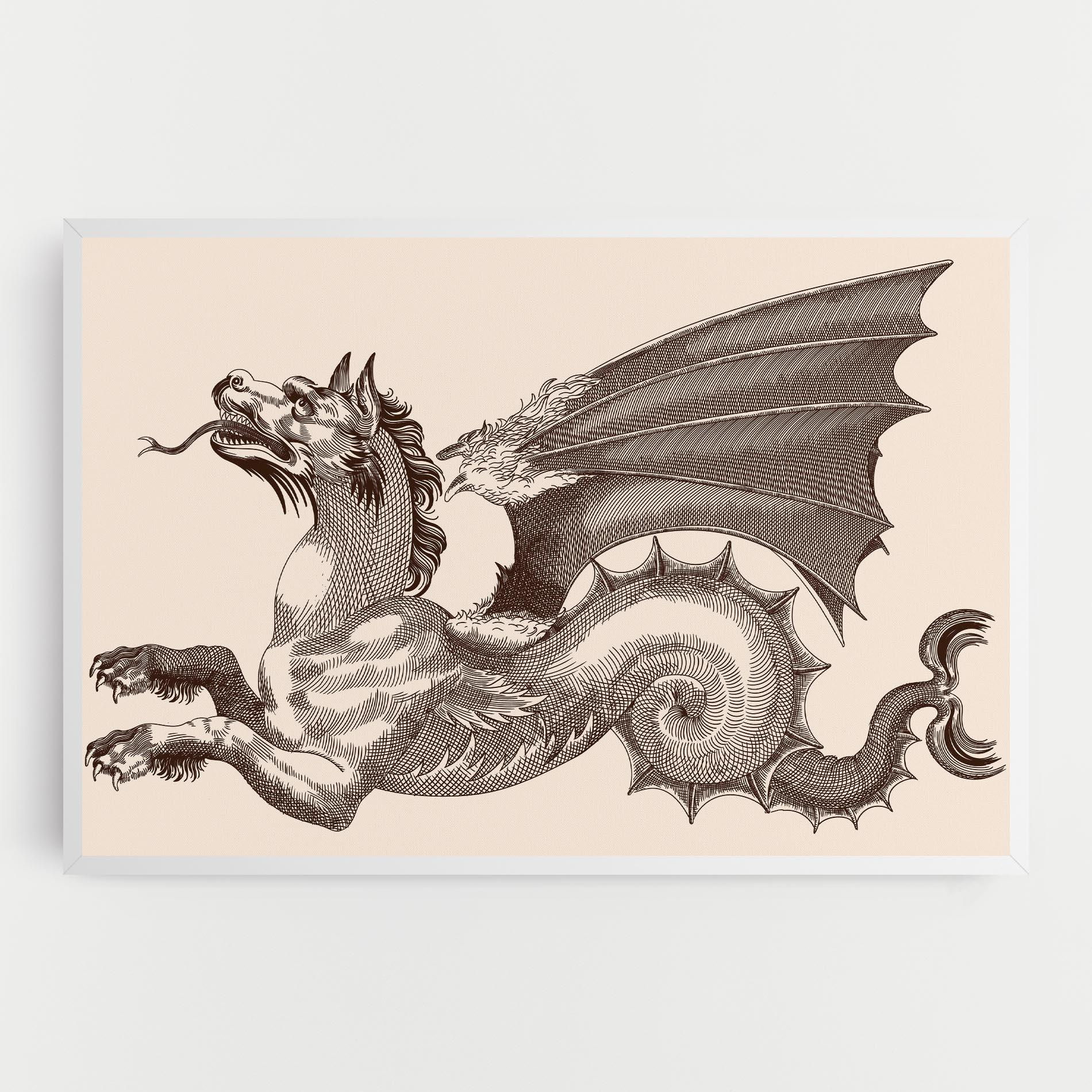 Leinwandbild Brown Dragon mockup 0