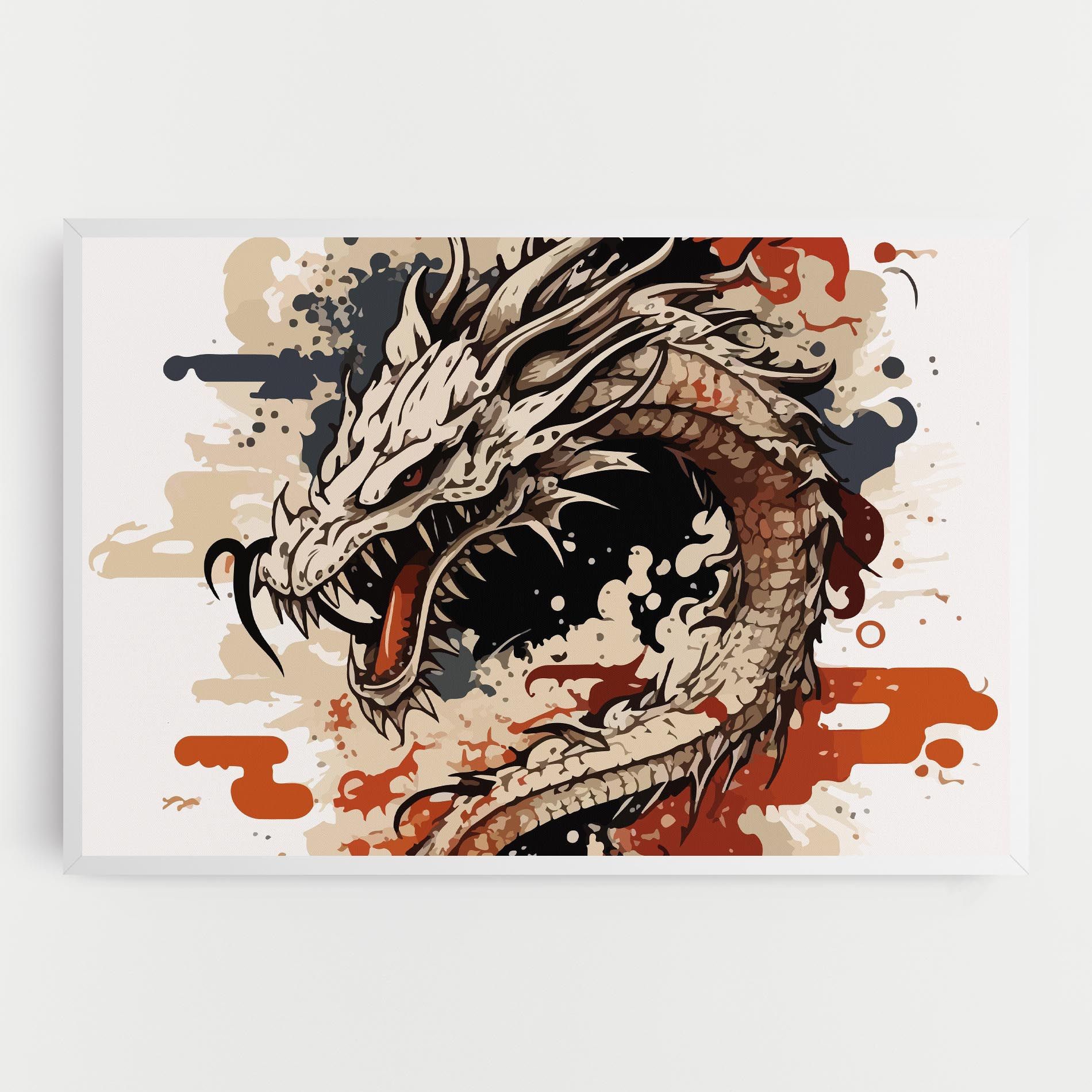Cream Dragon Art mockup 0