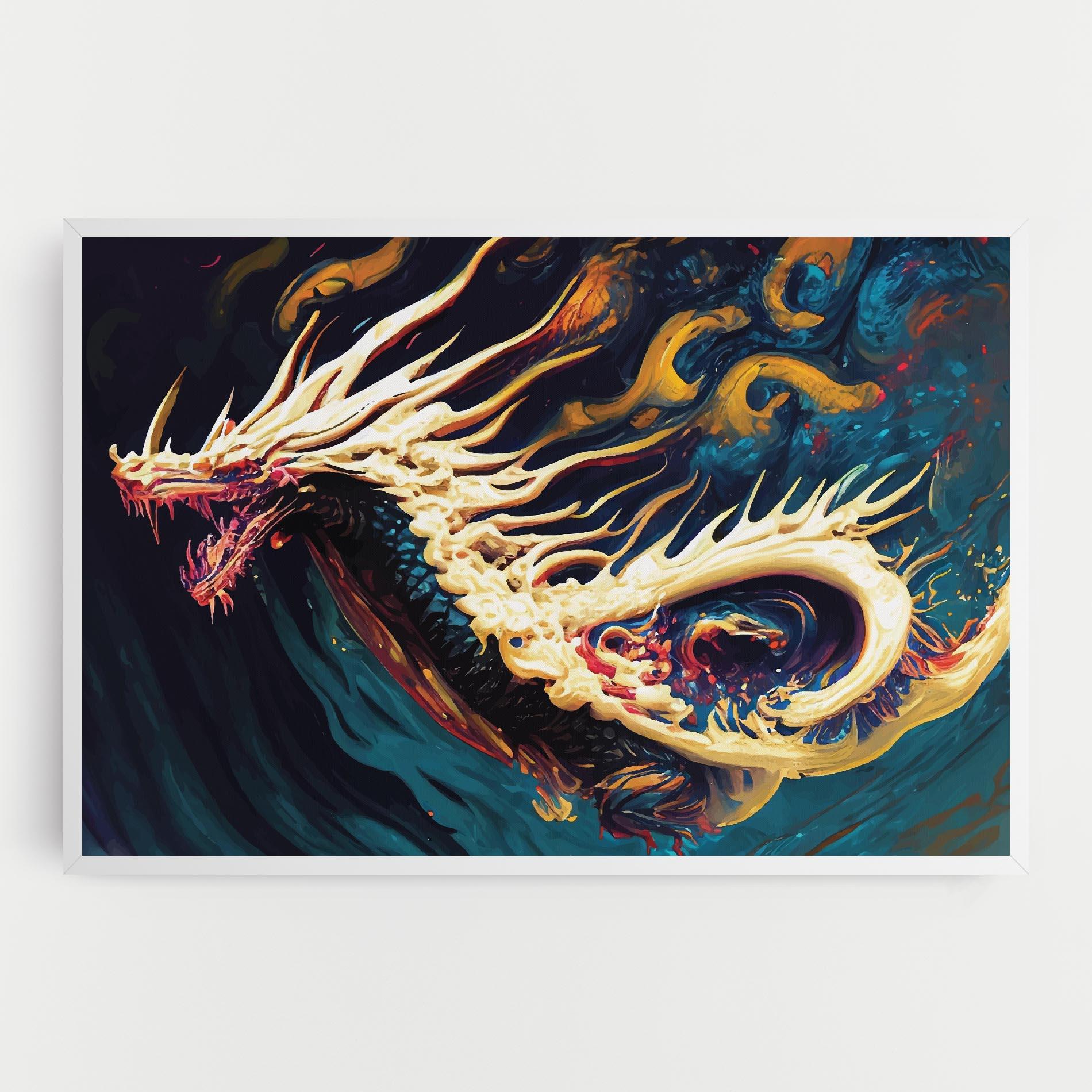 Leinwandbild Flying Acrylic Dragon mockup 0