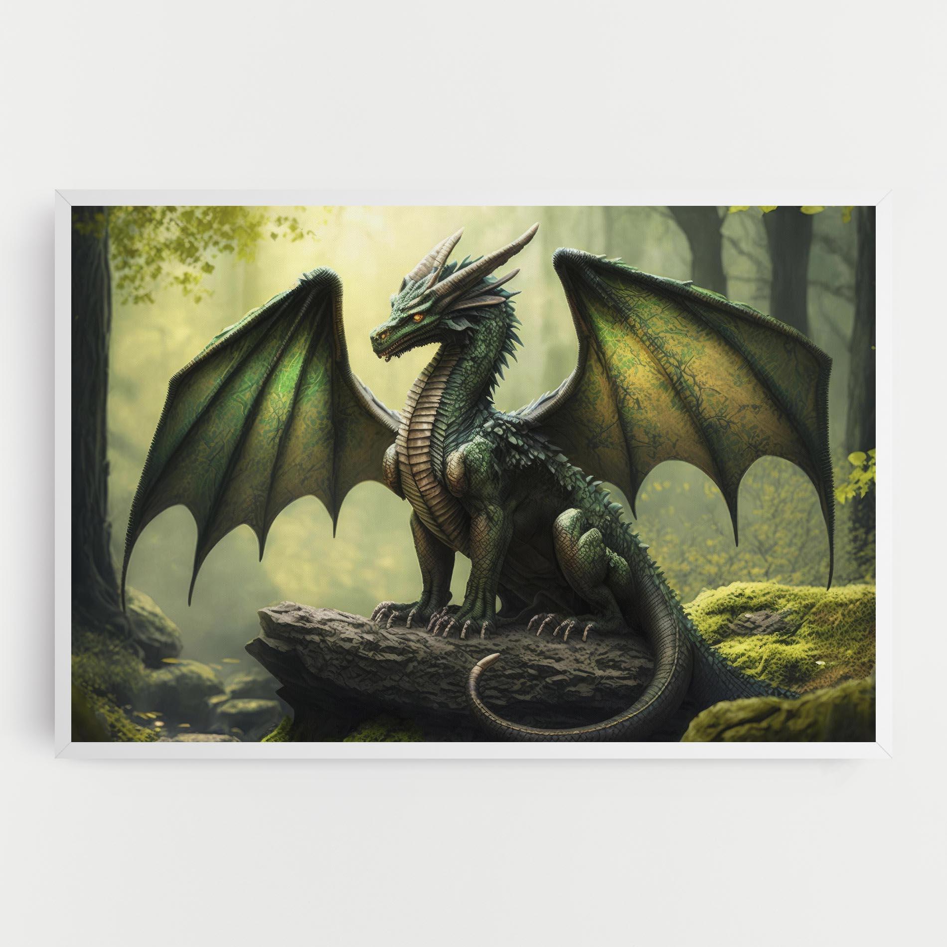 Leinwandbild Green Dragon mockup 0
