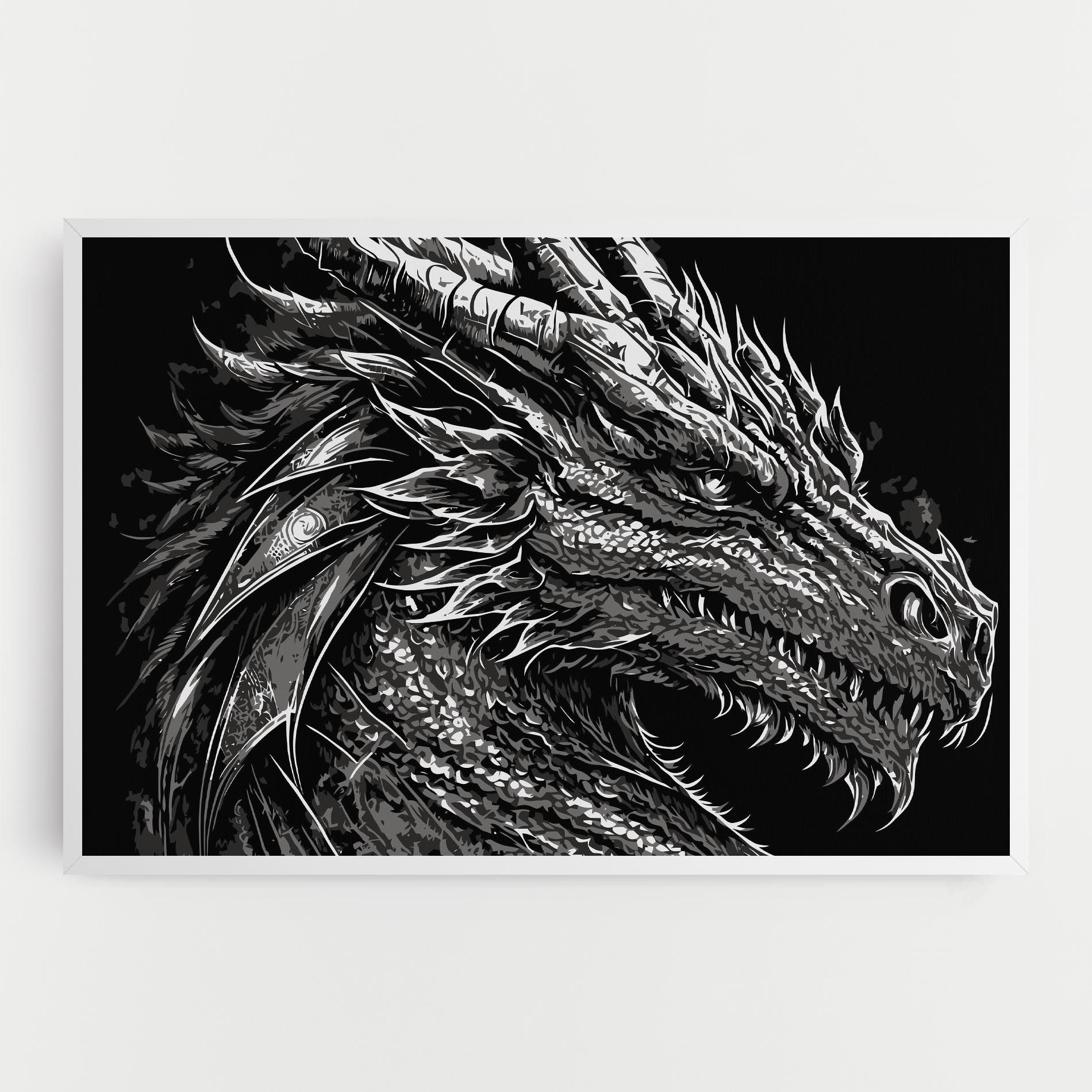 Grey White Dragon mockup 0