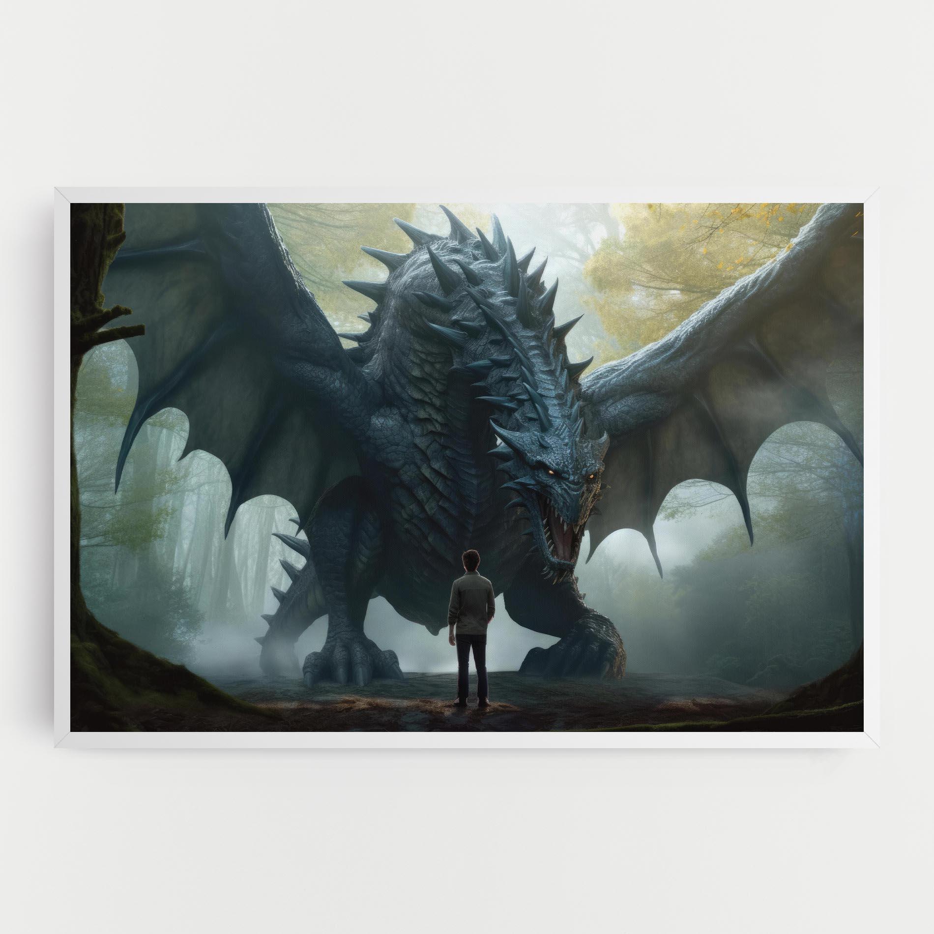 Leinwandbild Huge Dragon Fantasy mockup 0