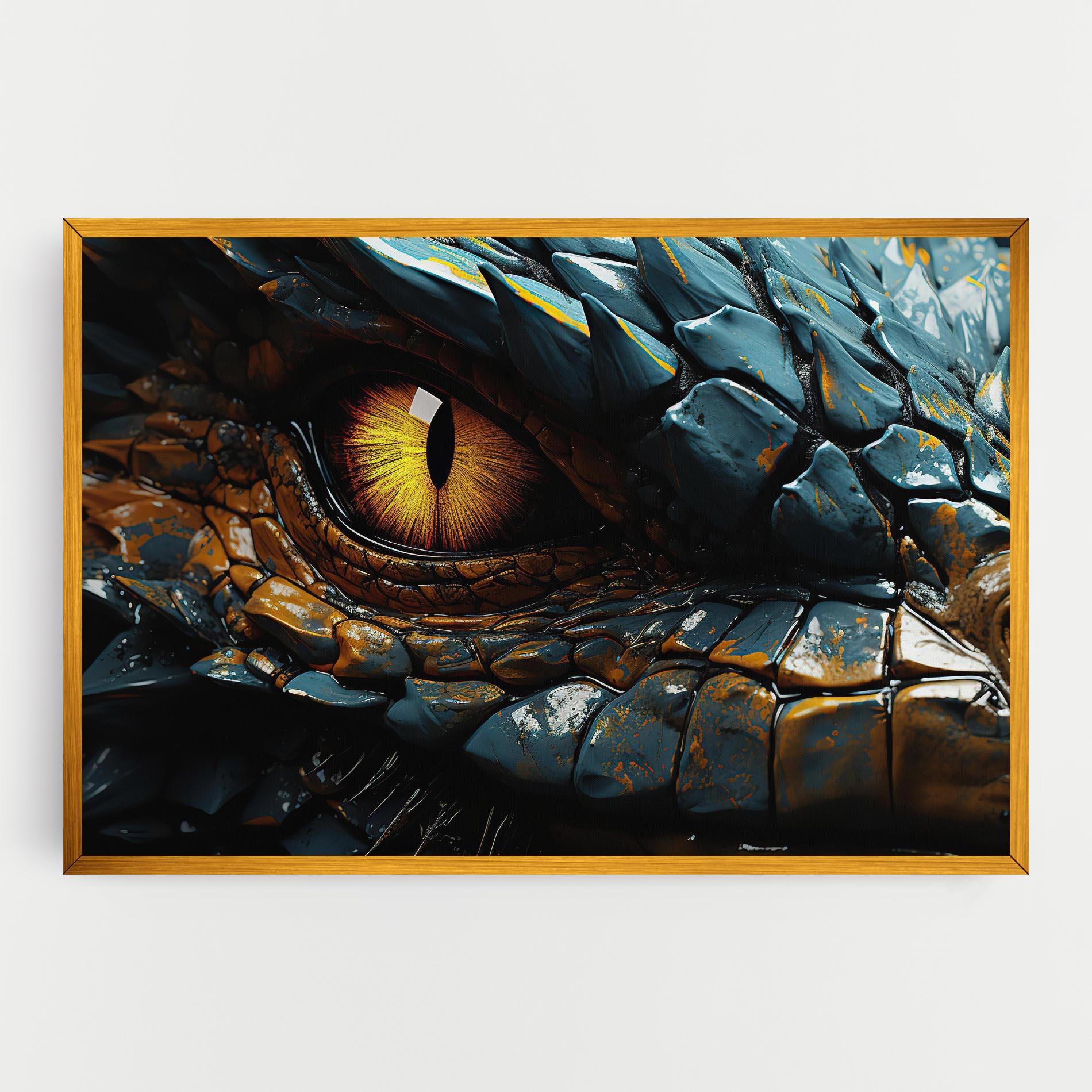 Leinwandbild Yellow Dragon Eye mockup 0