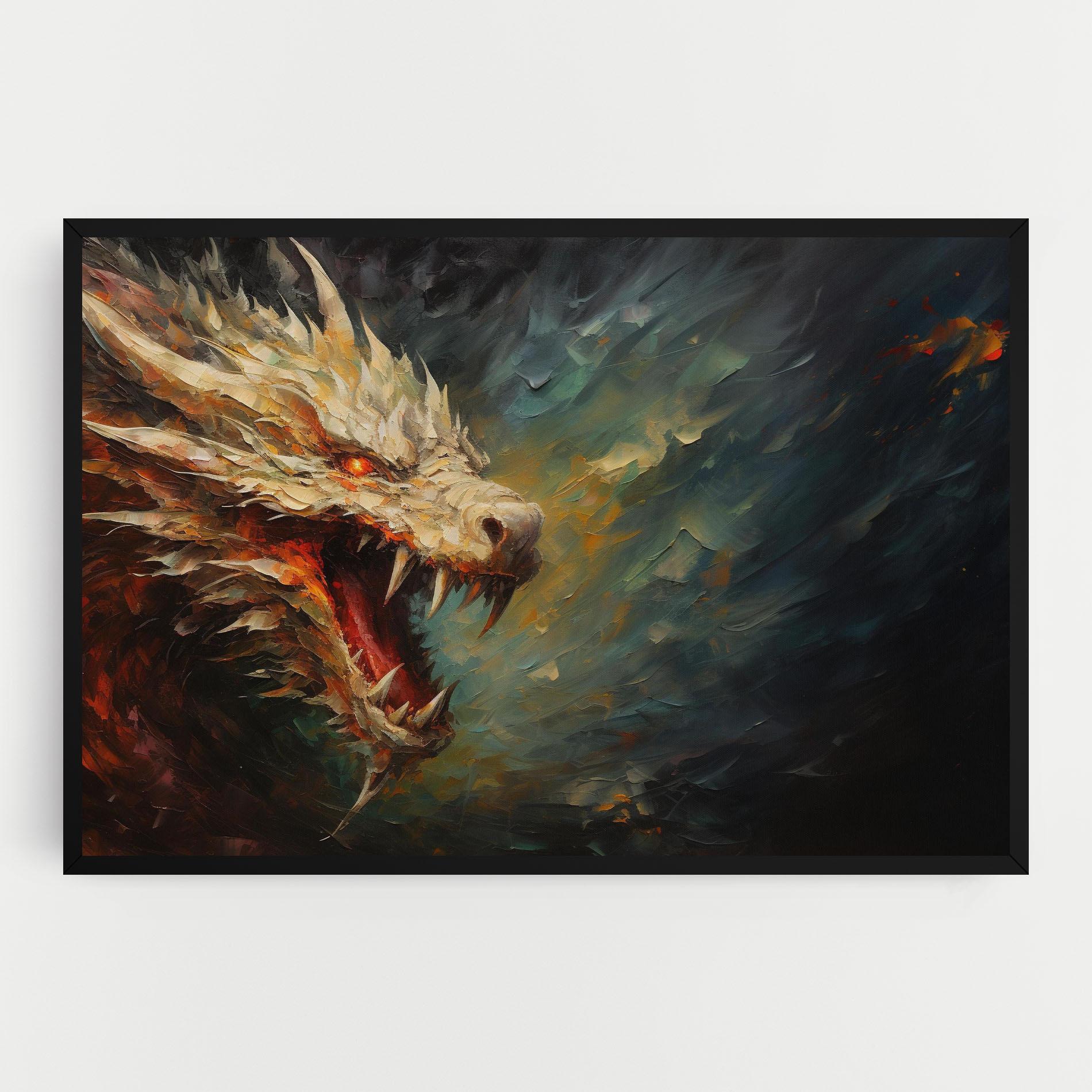 Leinwandbild Angry Dragon Painting mockup 0