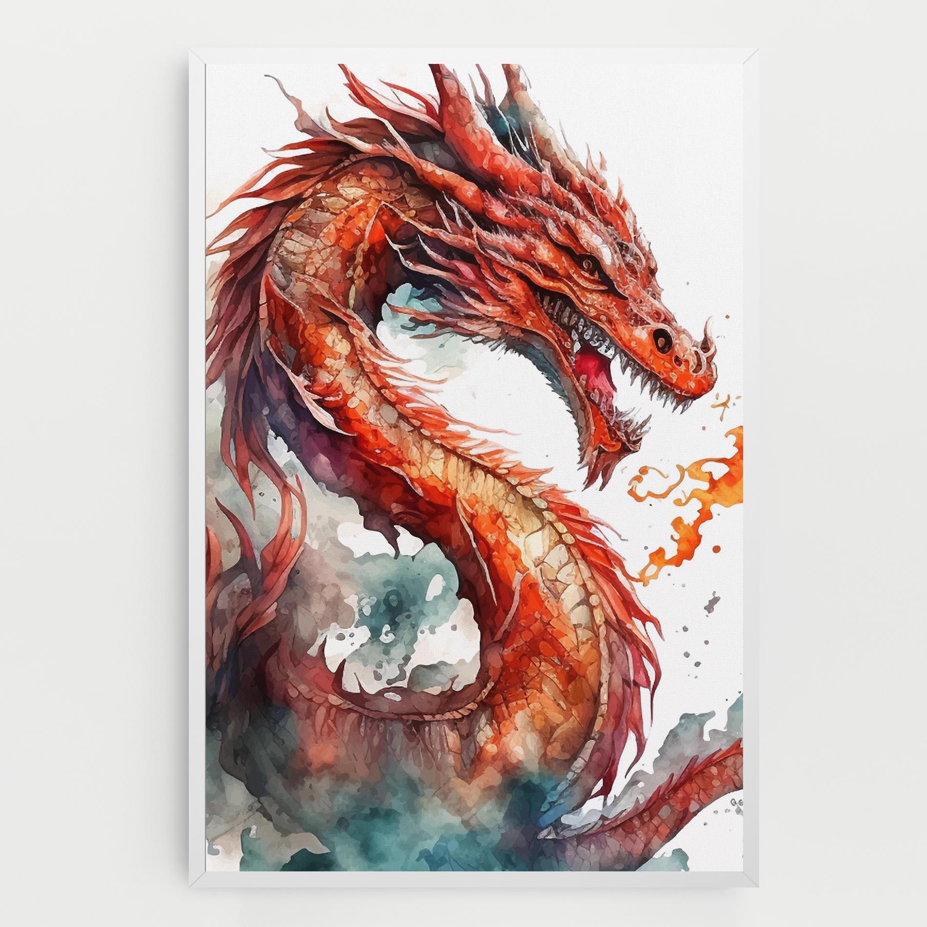 Leinwandbild Fire Dragon mockup 0