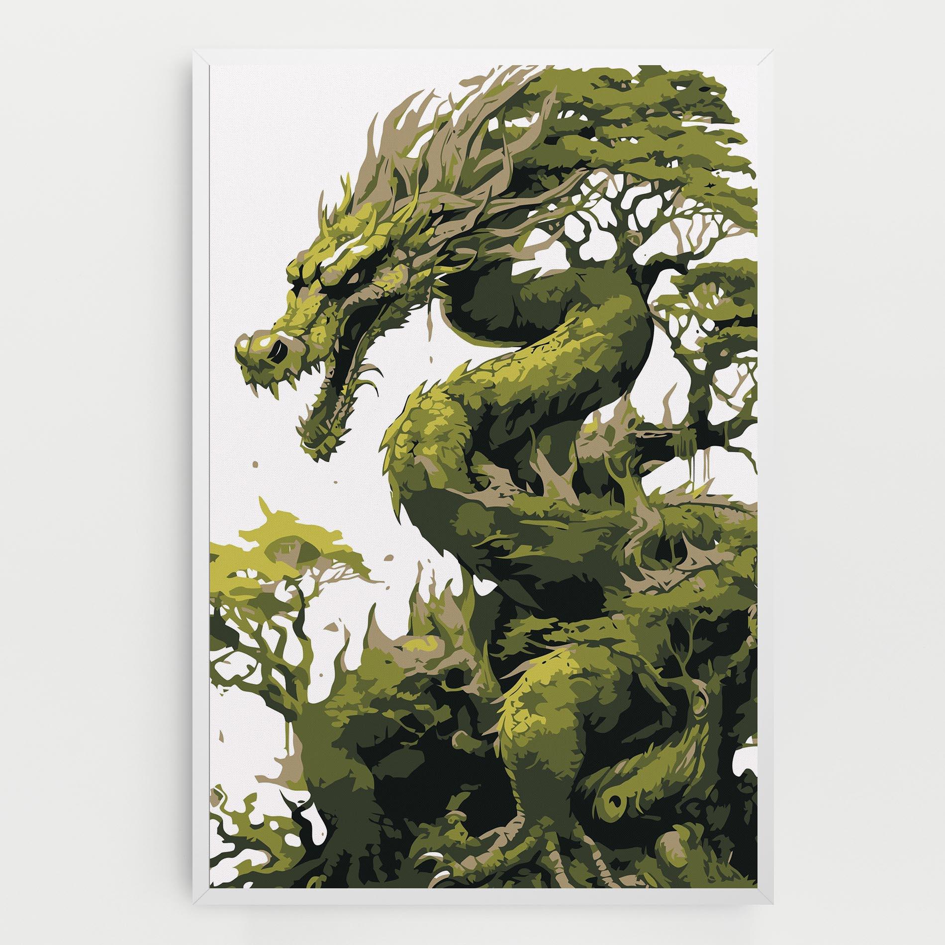 Leinwandbild Green Nature Dragon mockup 0