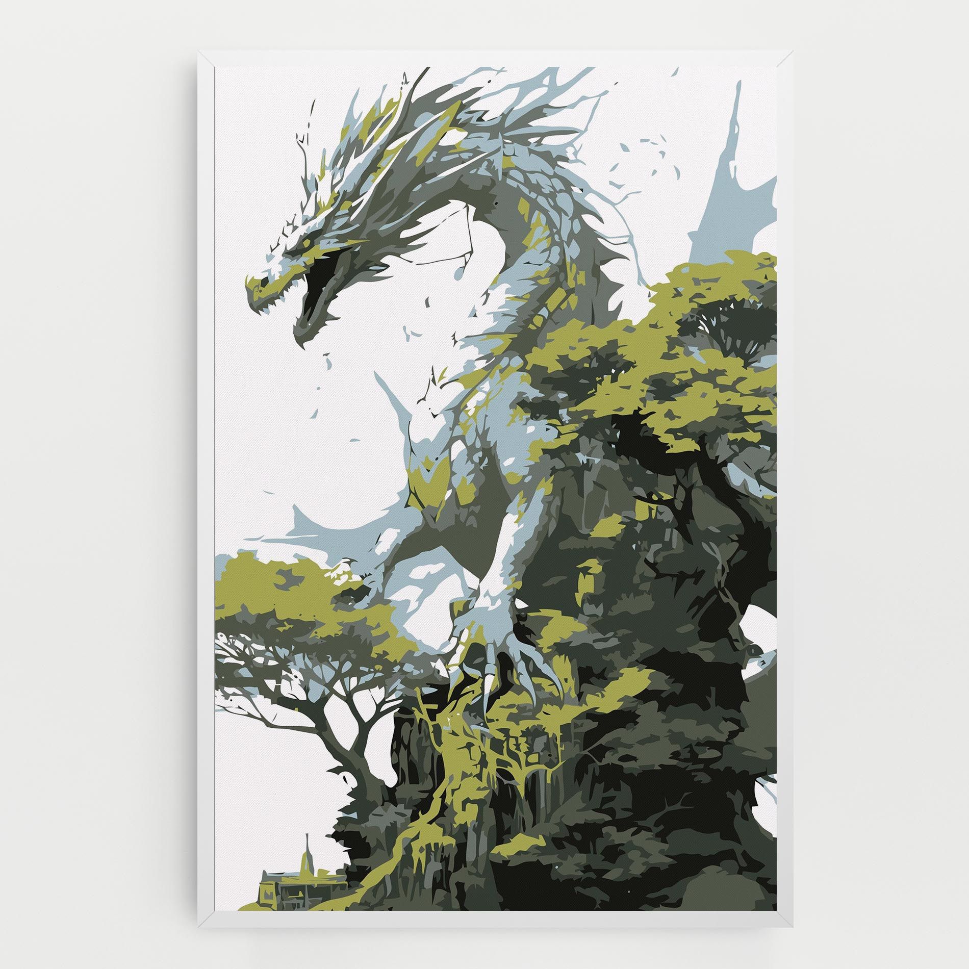 Grey Nature Dragon mockup 0