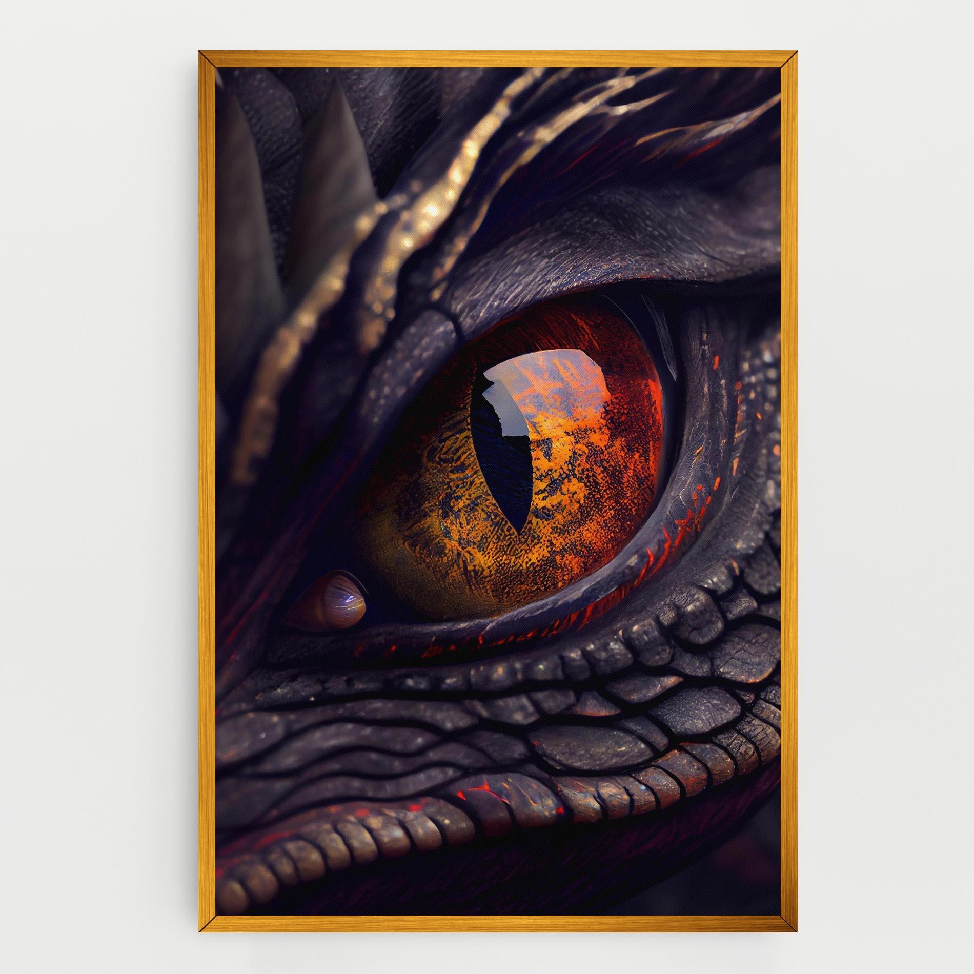 Leinwandbild Close Up Red Eye Dragon mockup 0