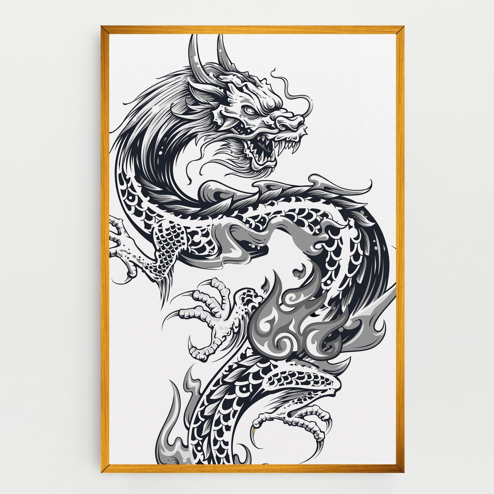 Leinwandbild Dragon Line mockup 0
