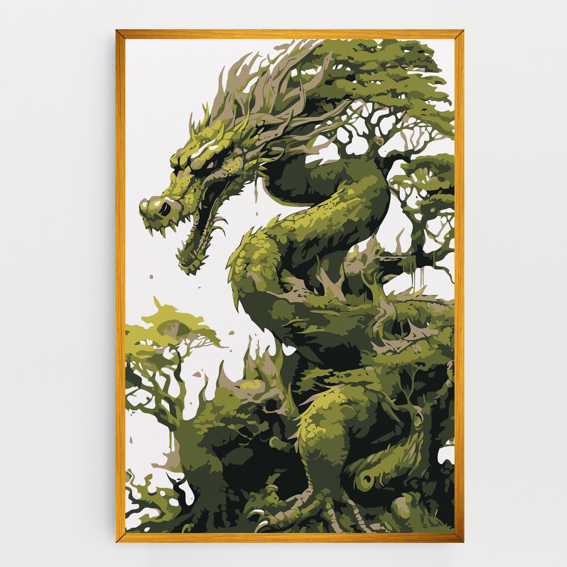 Leinwandbild Green Nature Dragon mockup 0