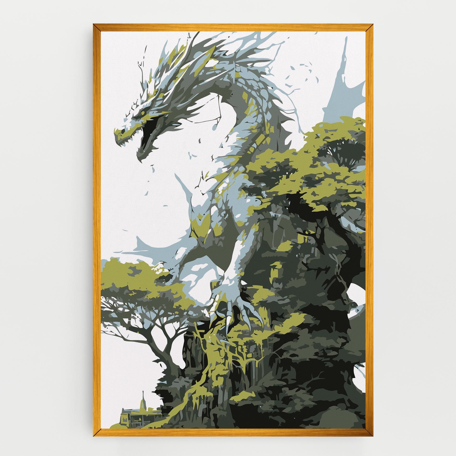 Grey Nature Dragon mockup 0