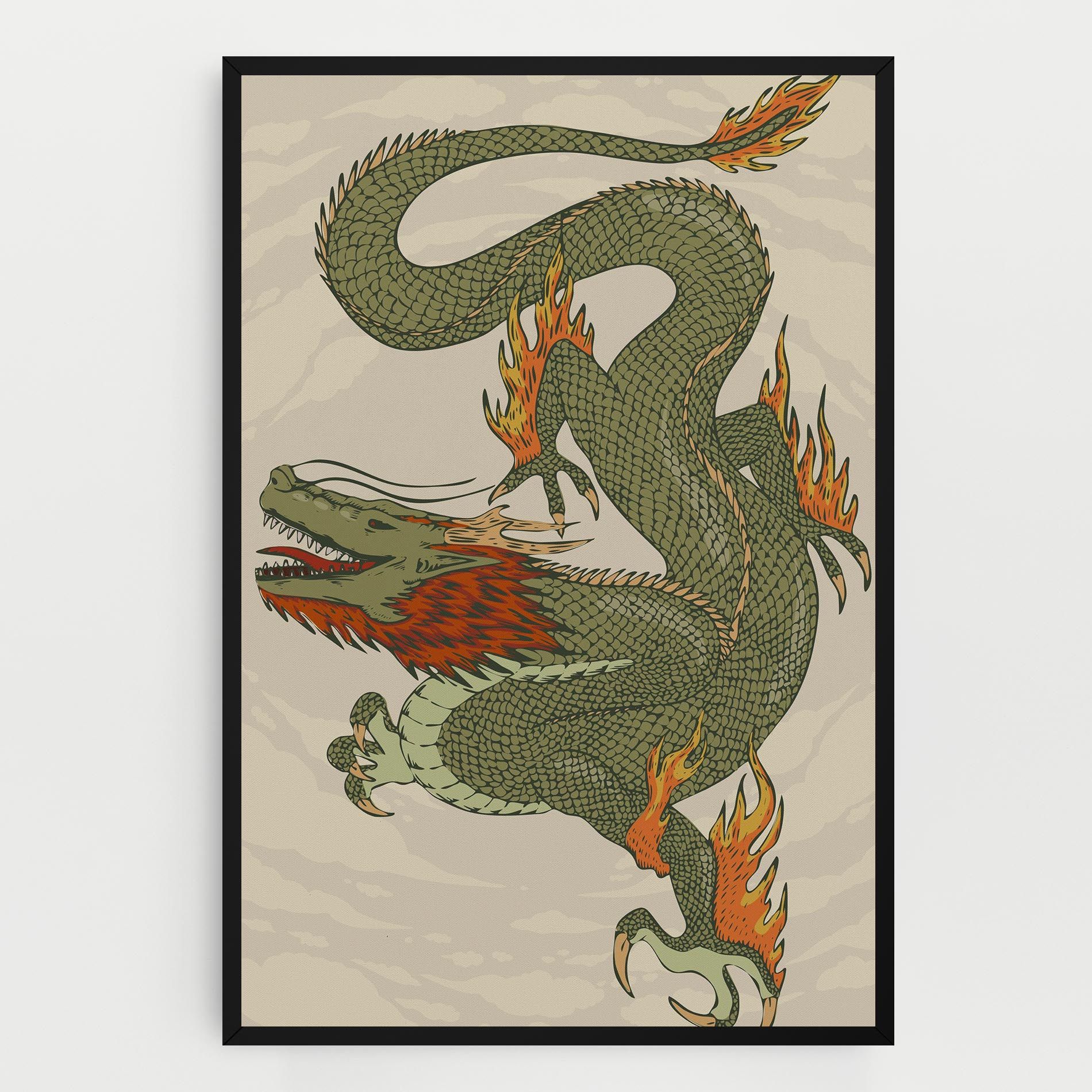 Chinese Dragon Green mockup 0