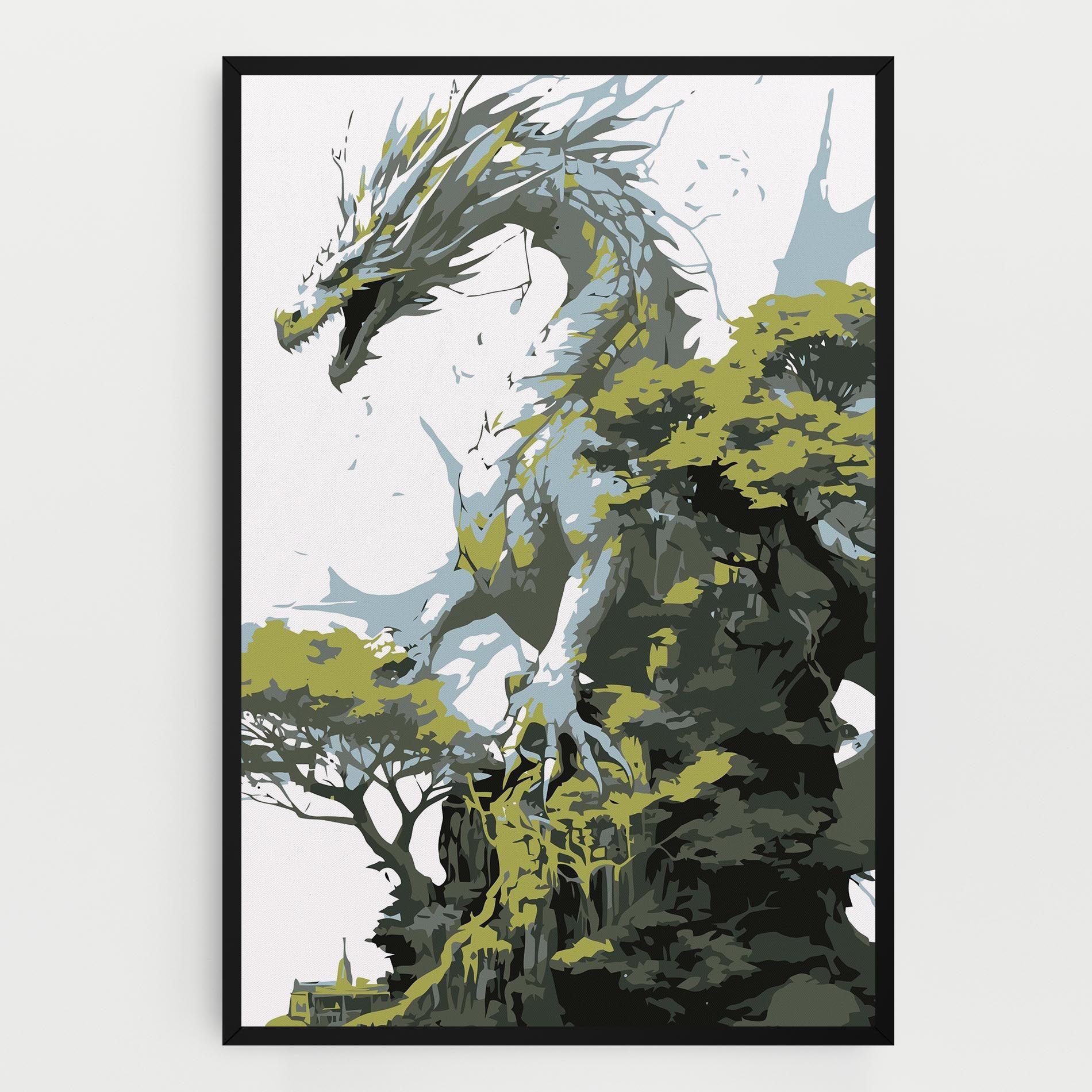 Grey Nature Dragon mockup 0