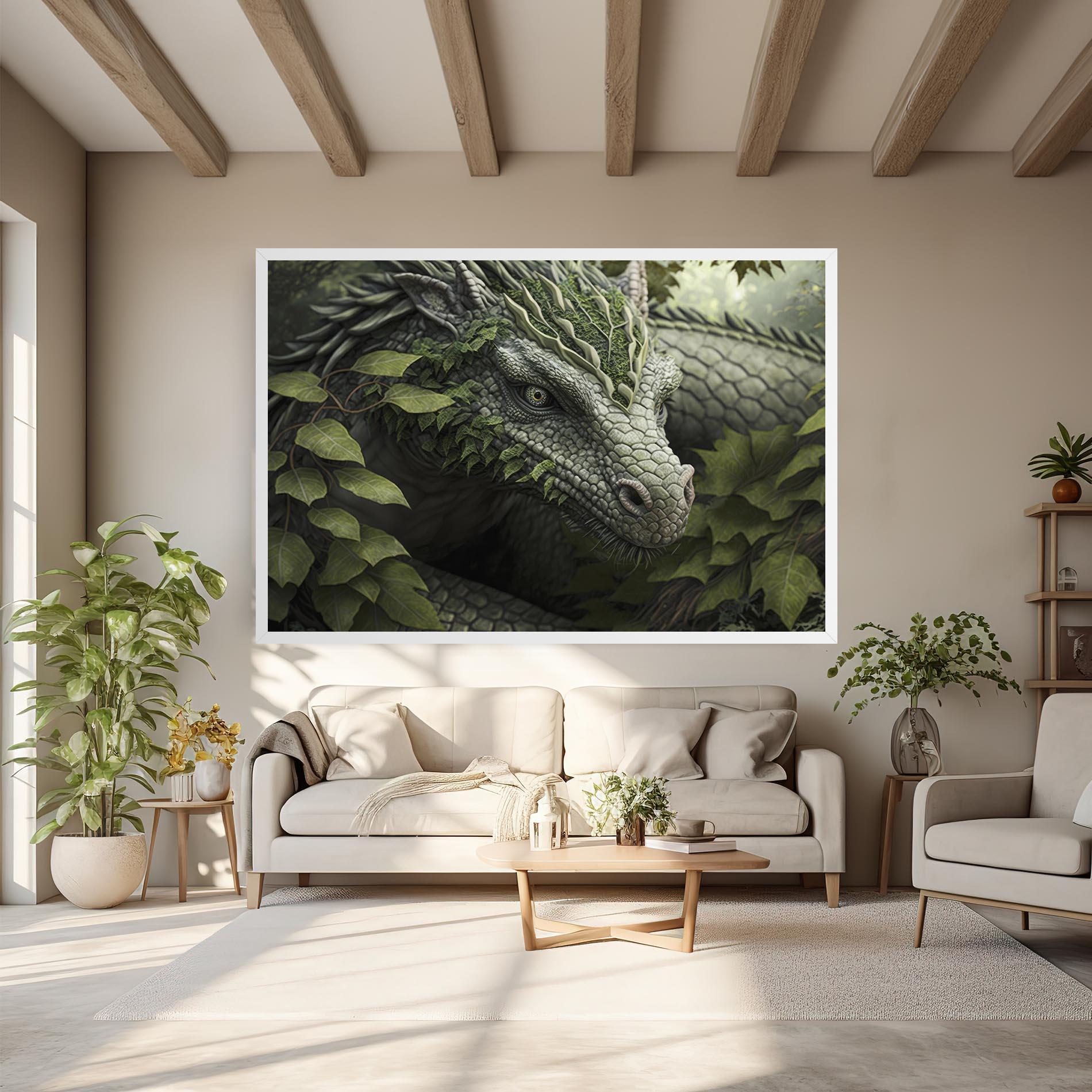 Leinwandbild Ancient Forest Dragon mockup 6