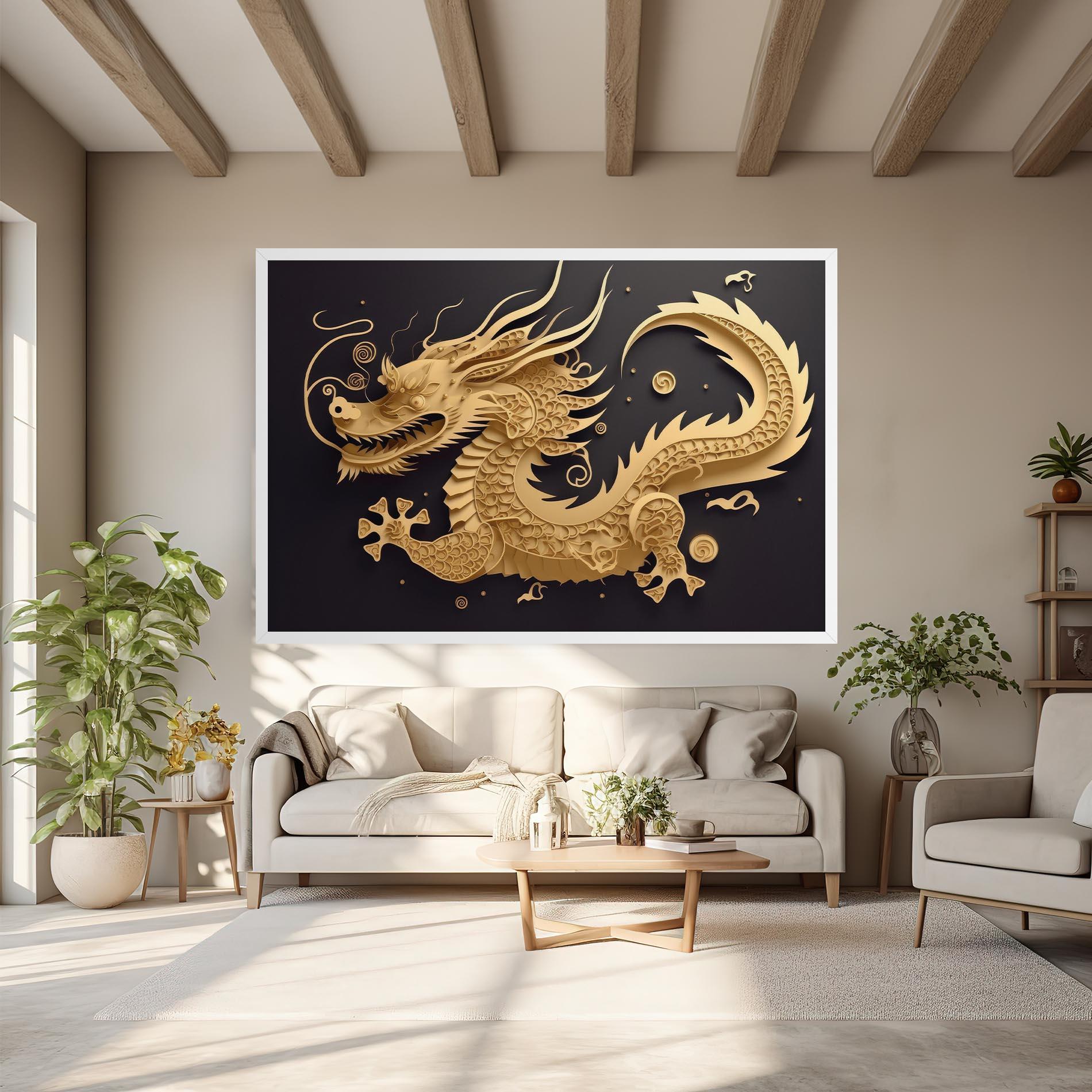 Leinwandbild Dragon Zodiac Sign mockup 6