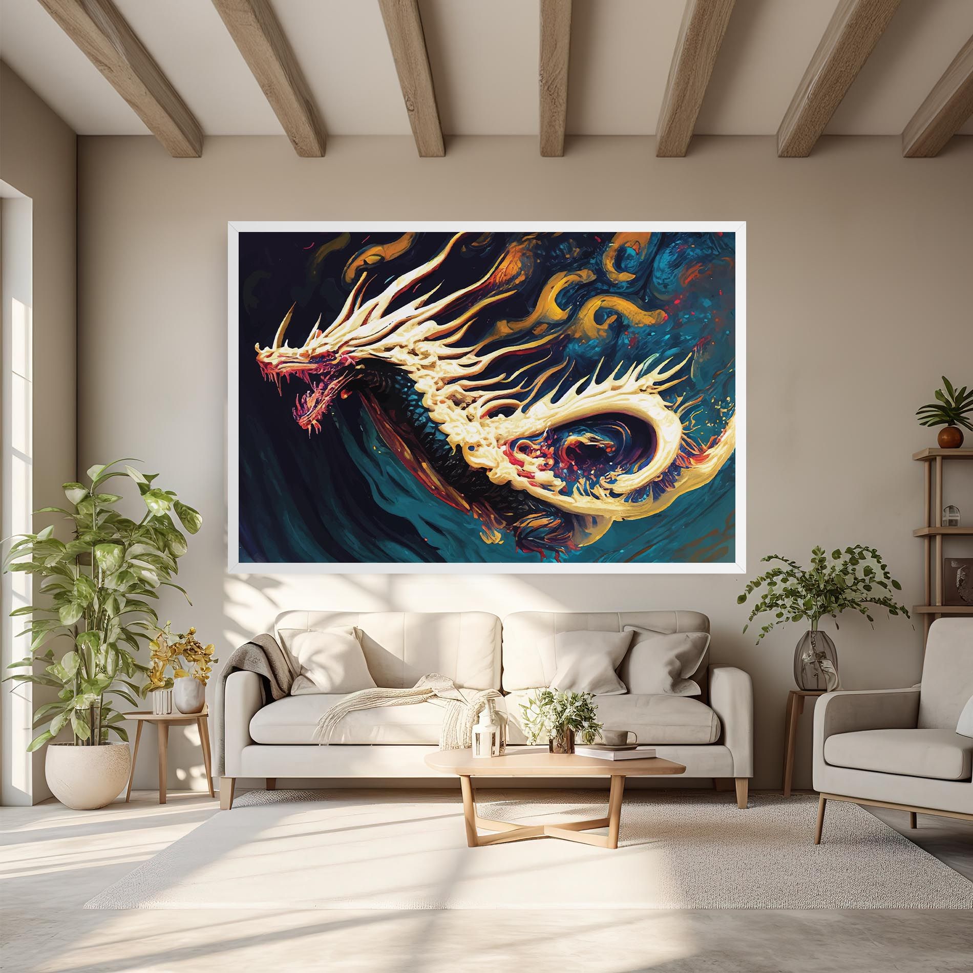 Flying Acrylic Dragon mockup 6