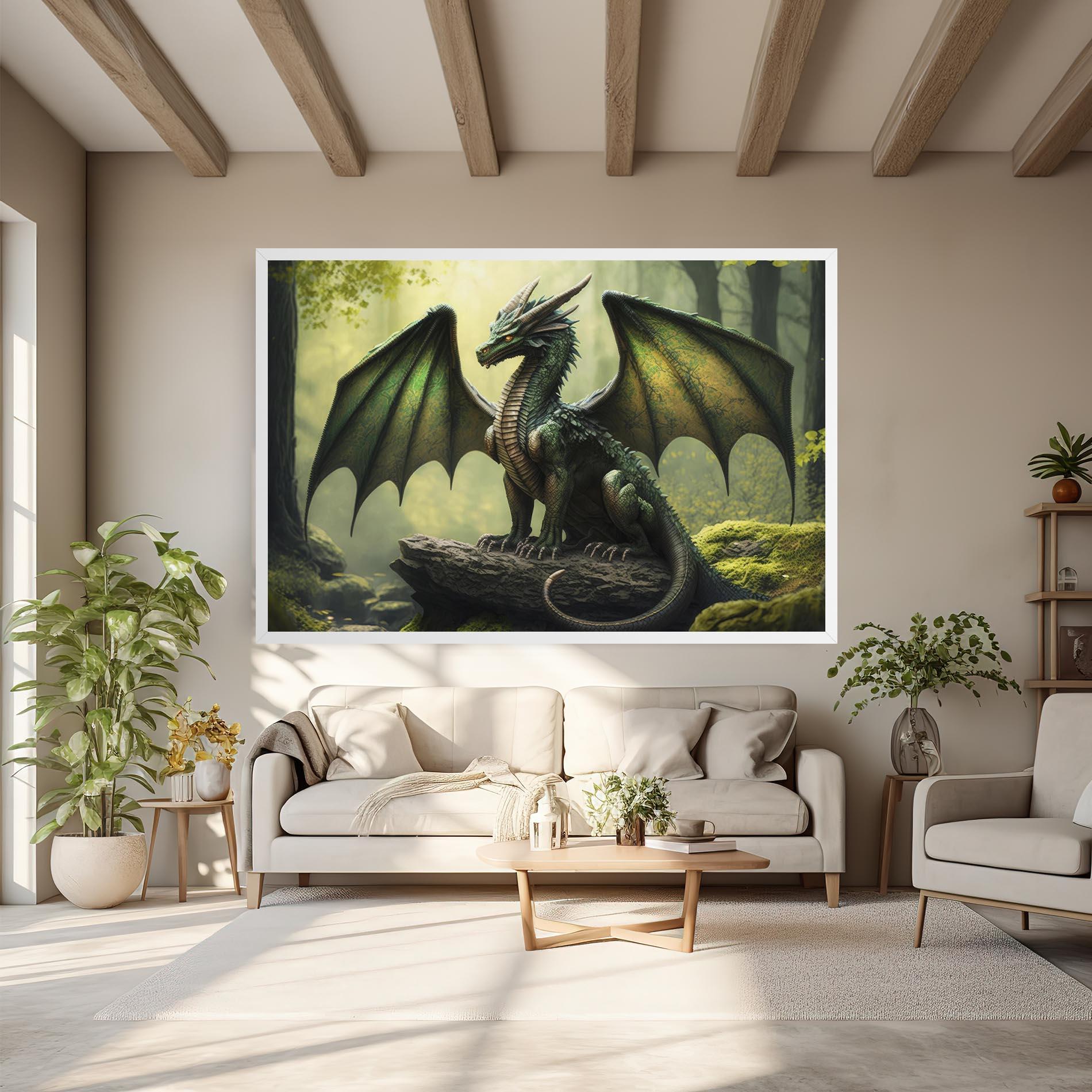 Leinwandbild Green Dragon mockup 6