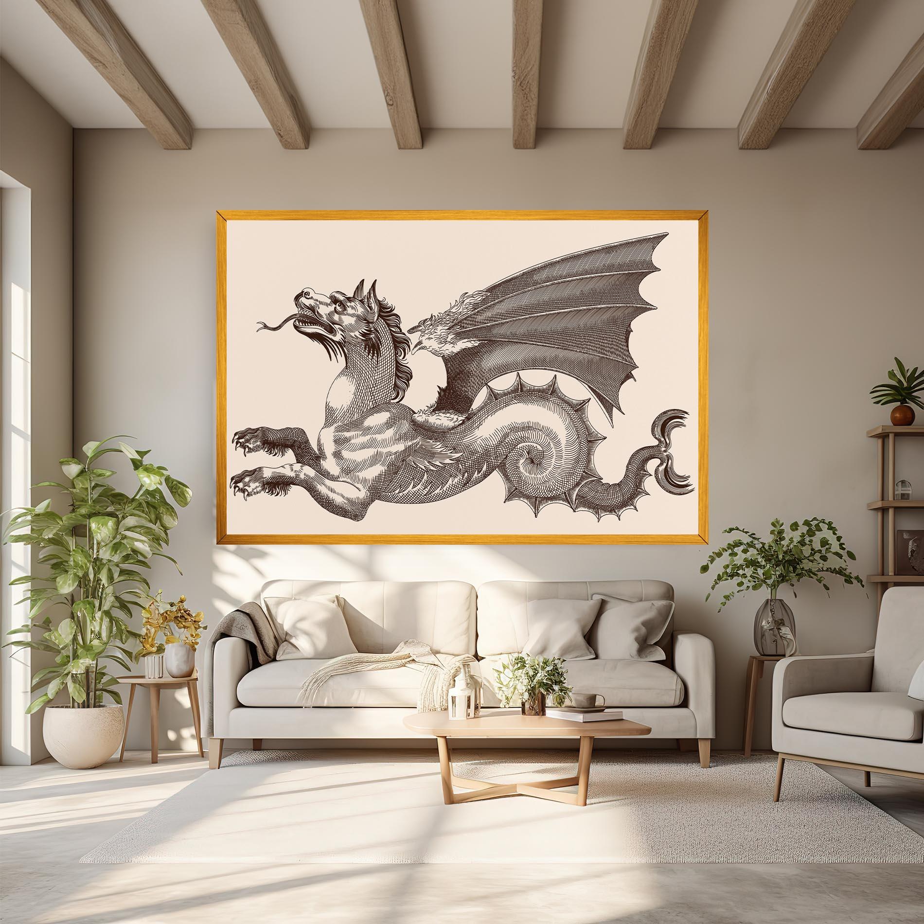 Leinwandbild Brown Dragon mockup 6