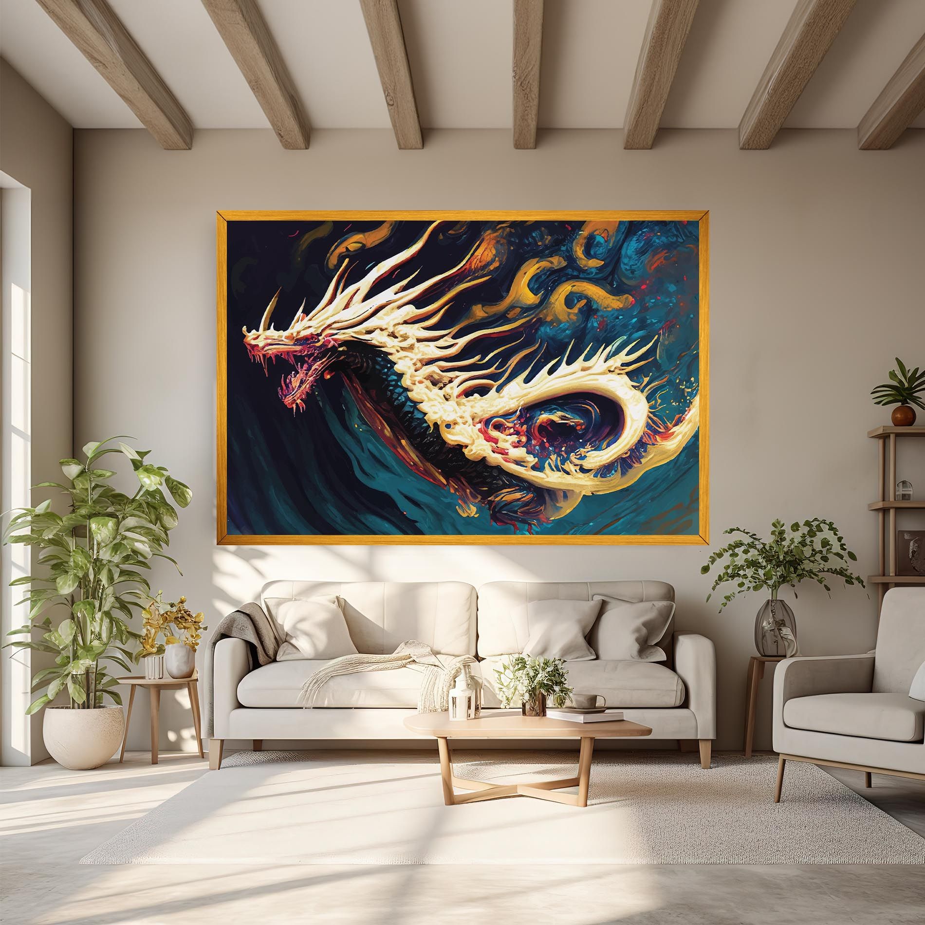 Flying Acrylic Dragon mockup 6