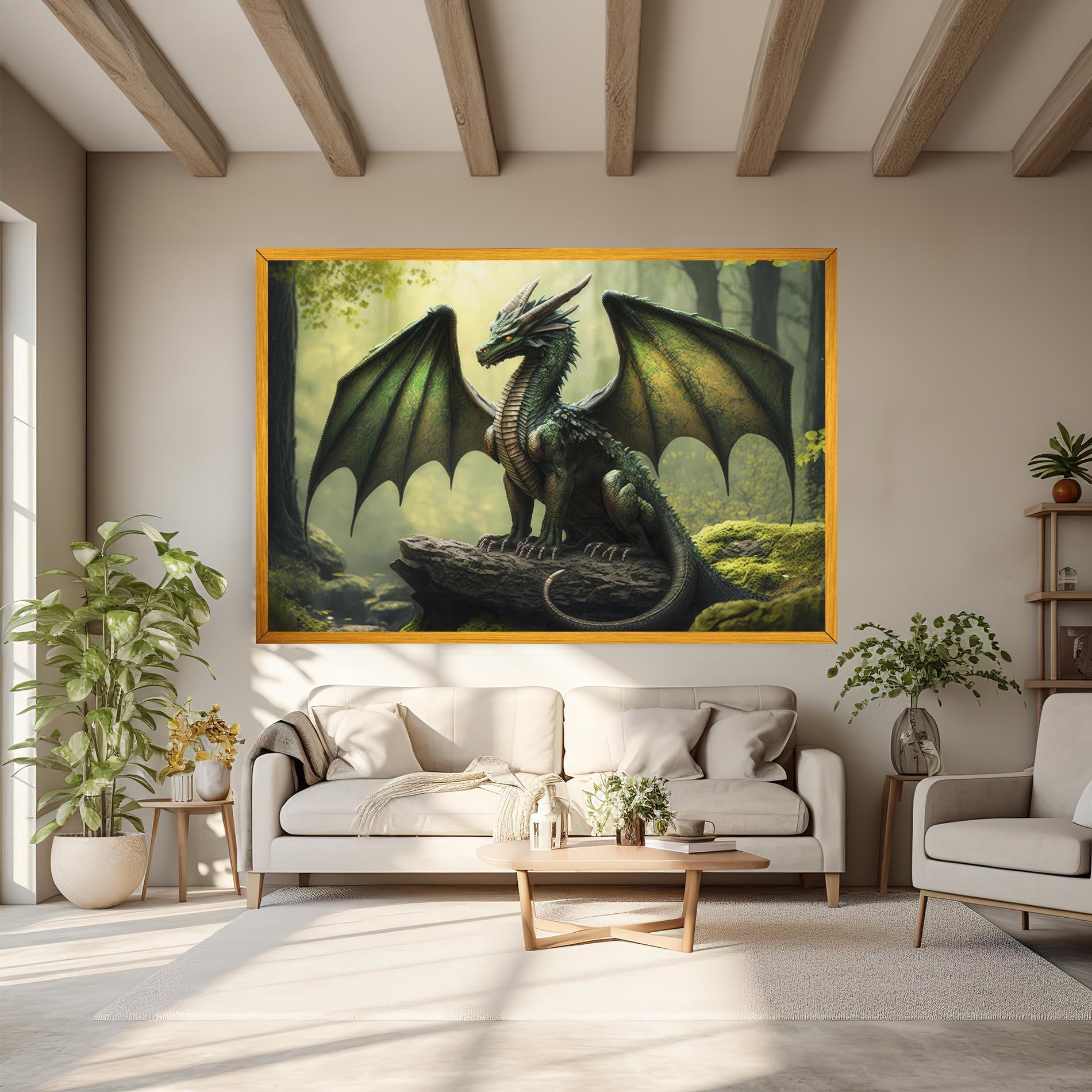 Leinwandbild Green Dragon mockup 6