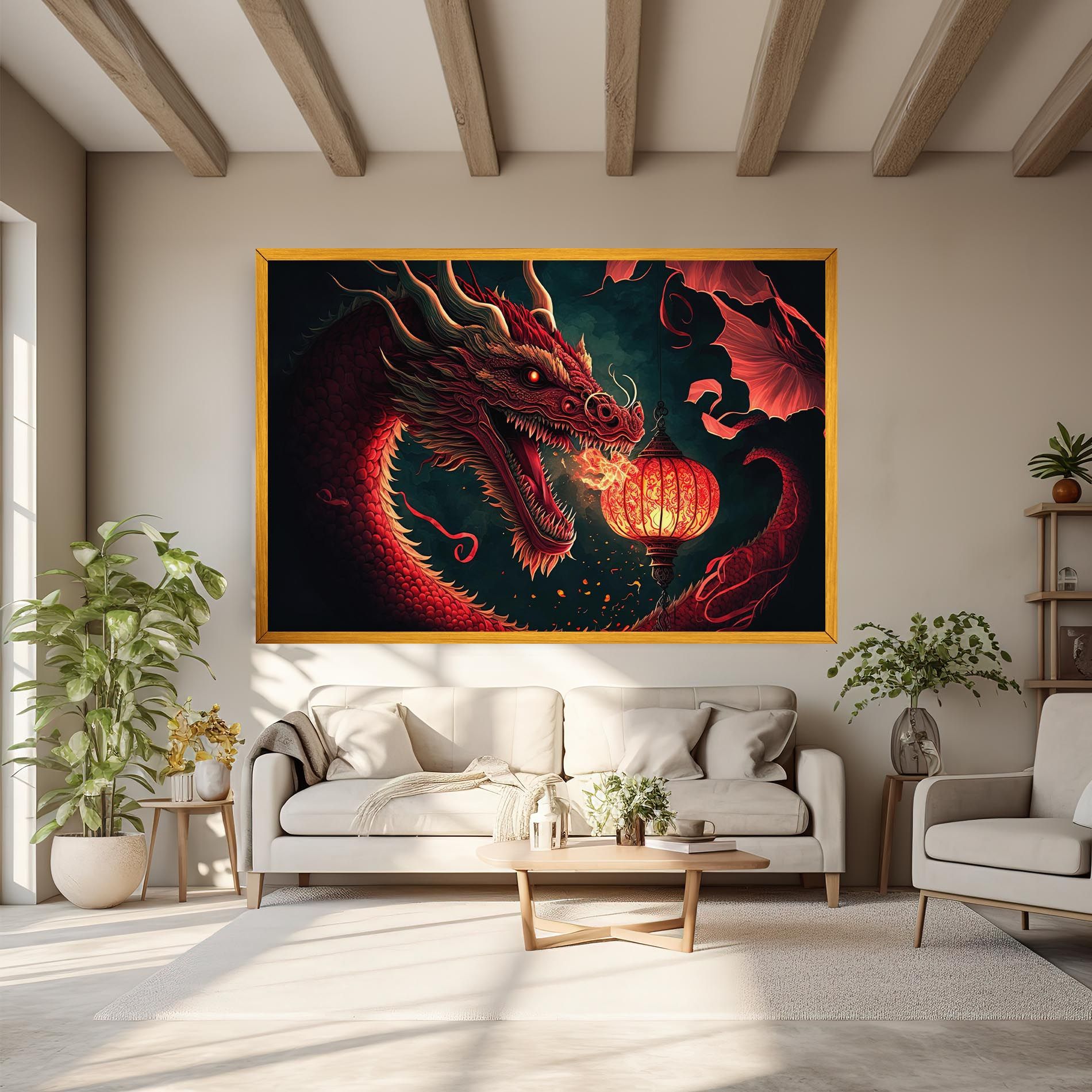 Red Fire Dragon mockup 6