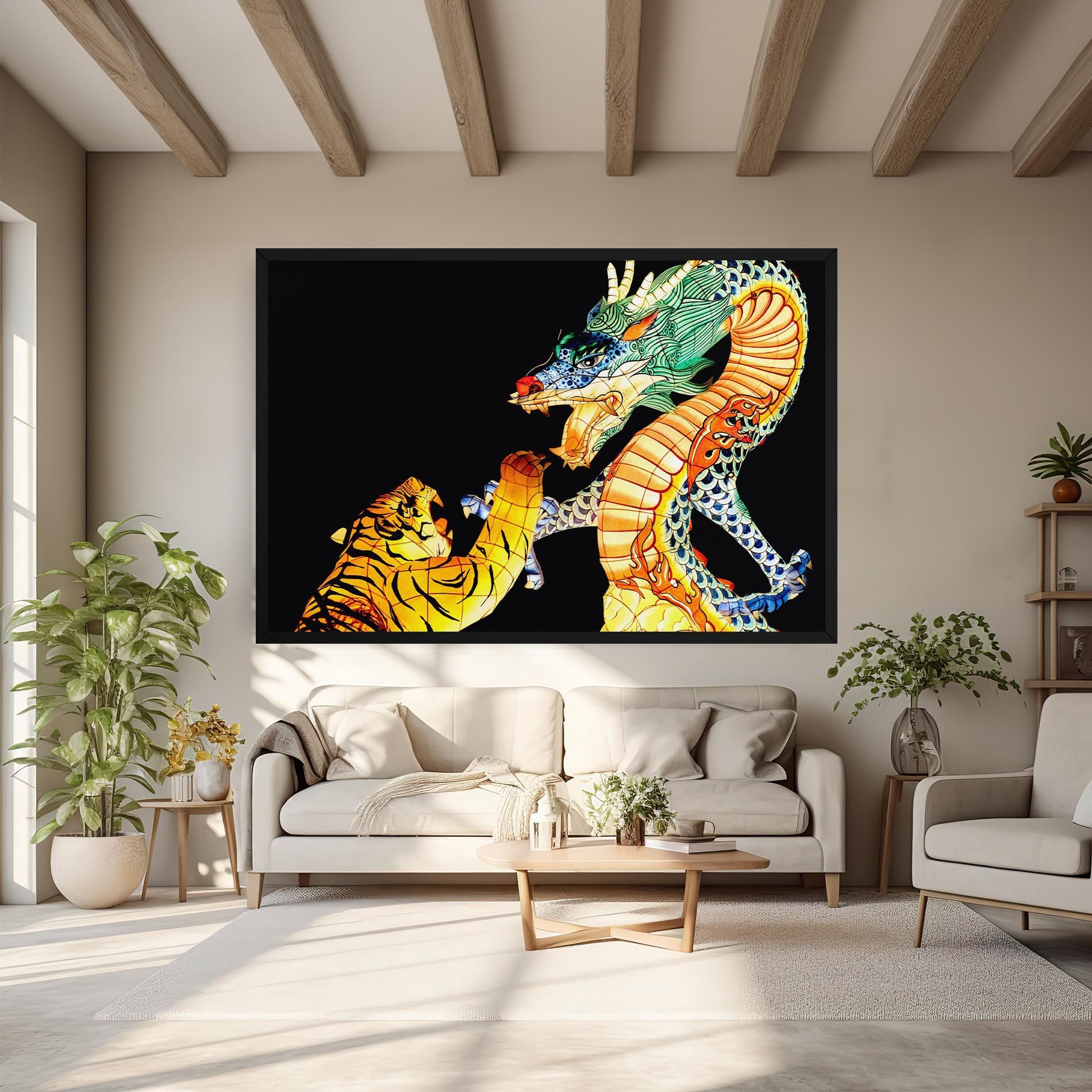 Chinese Dragon And Tiger mockup 6