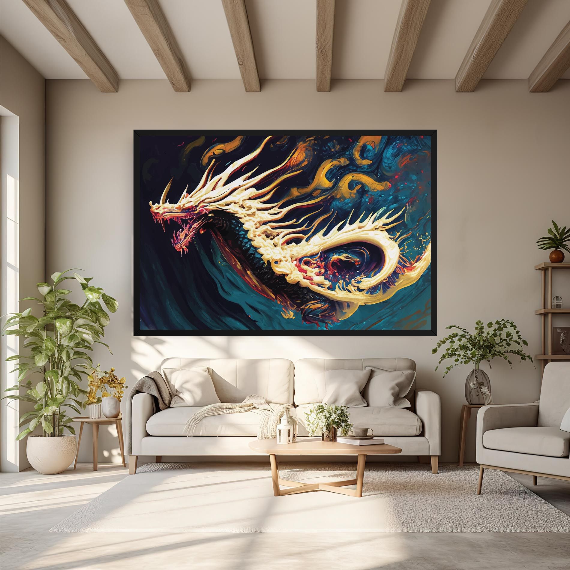 Flying Acrylic Dragon mockup 6