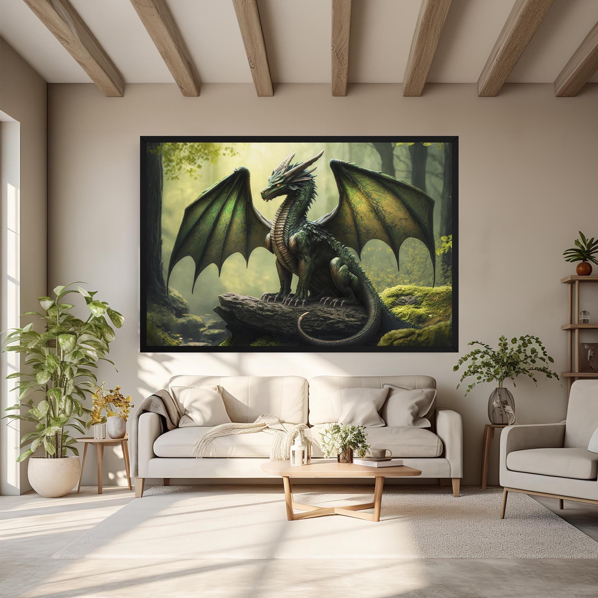 Leinwandbild Green Dragon mockup 6