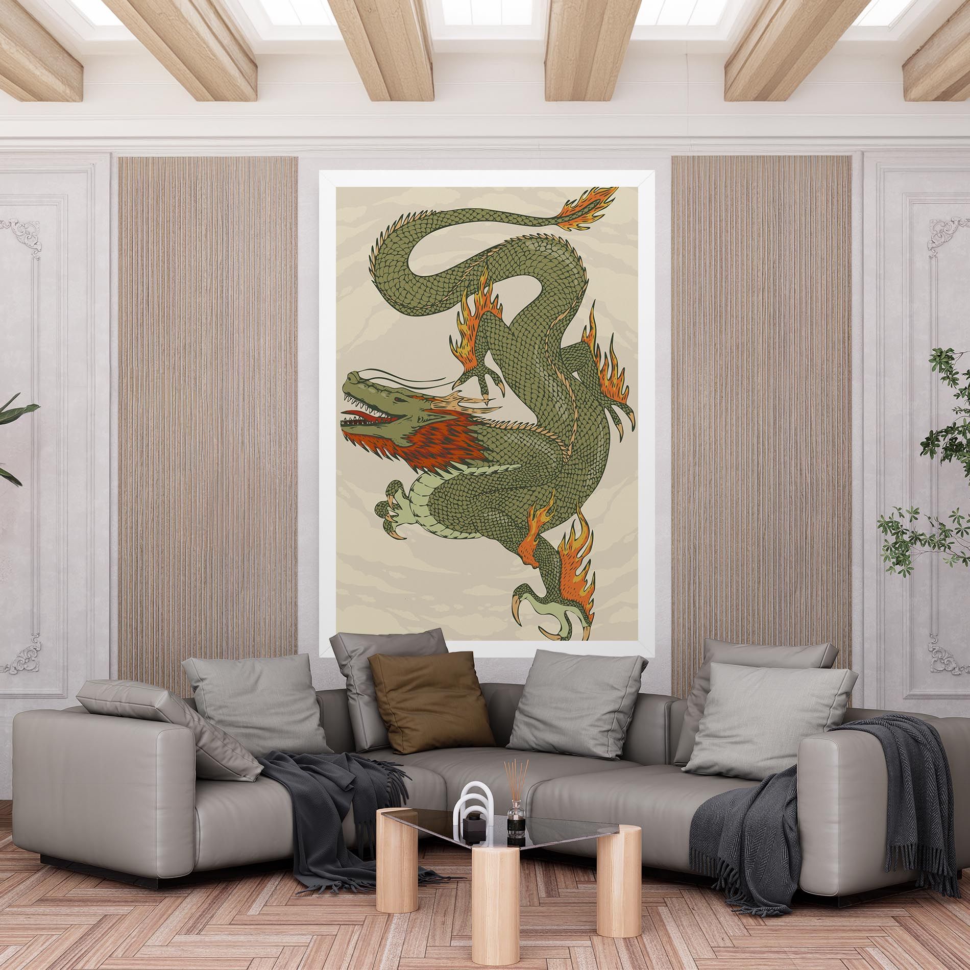 Chinese Dragon Green mockup 6