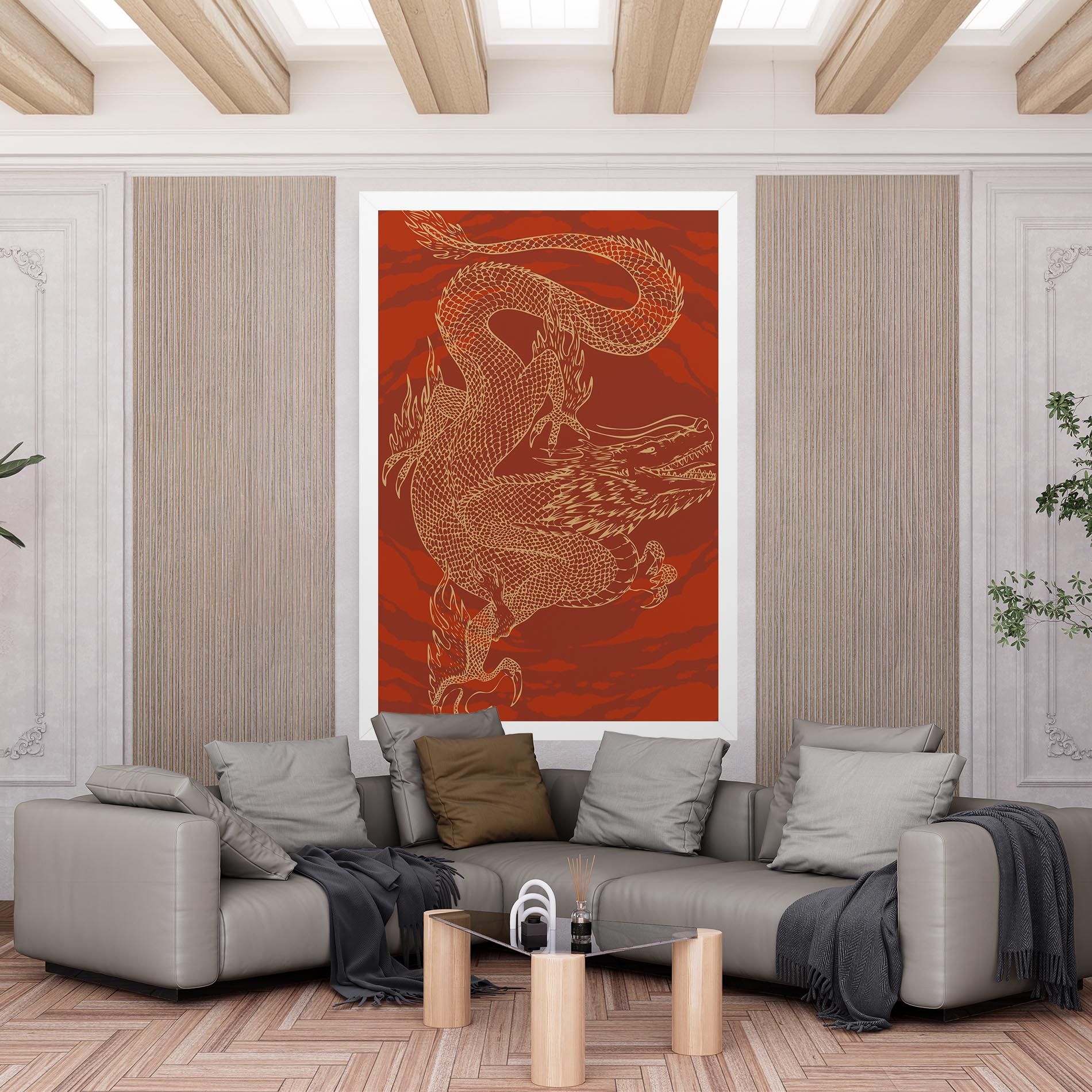 Chinese Dragon Red mockup 6