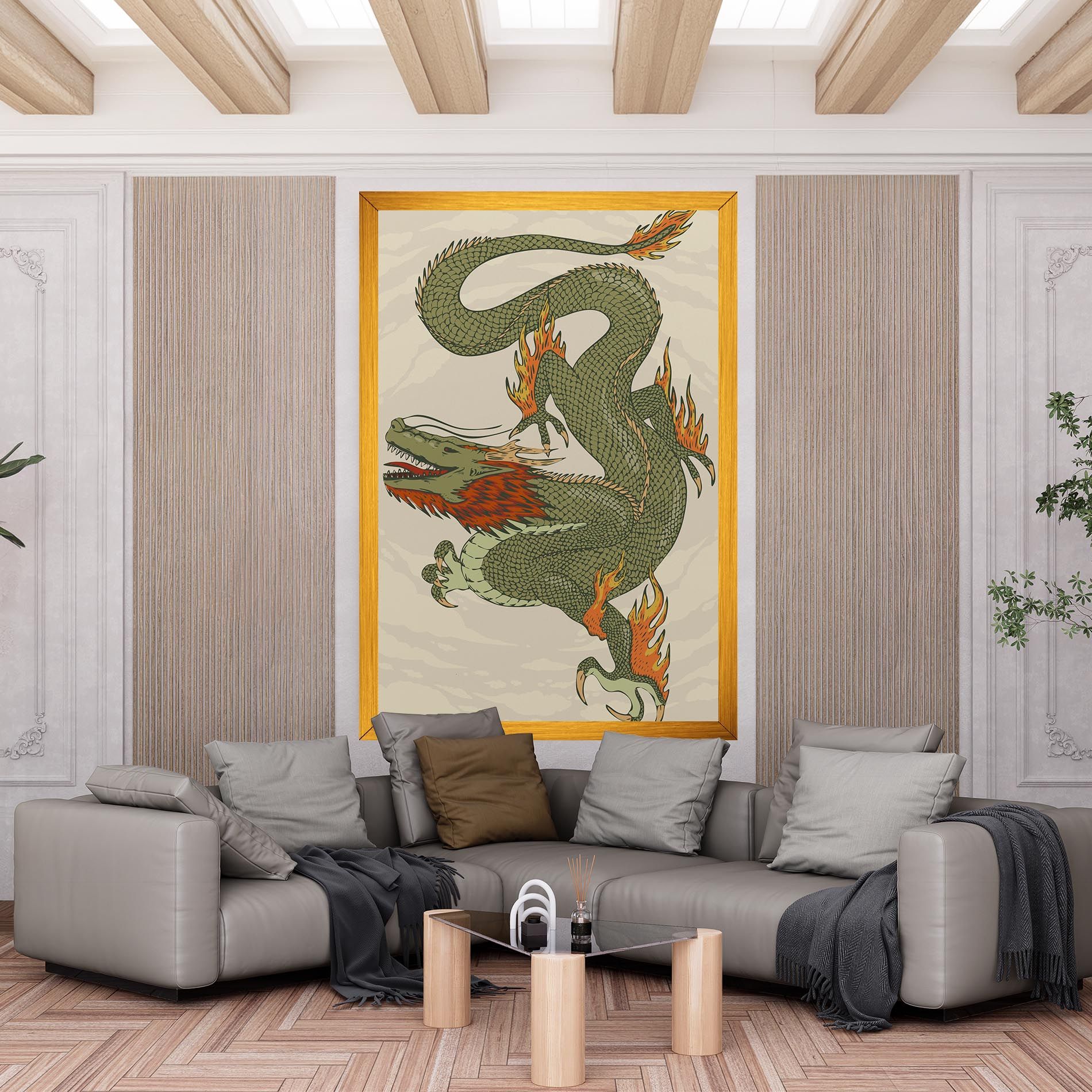Chinese Dragon Green mockup 6
