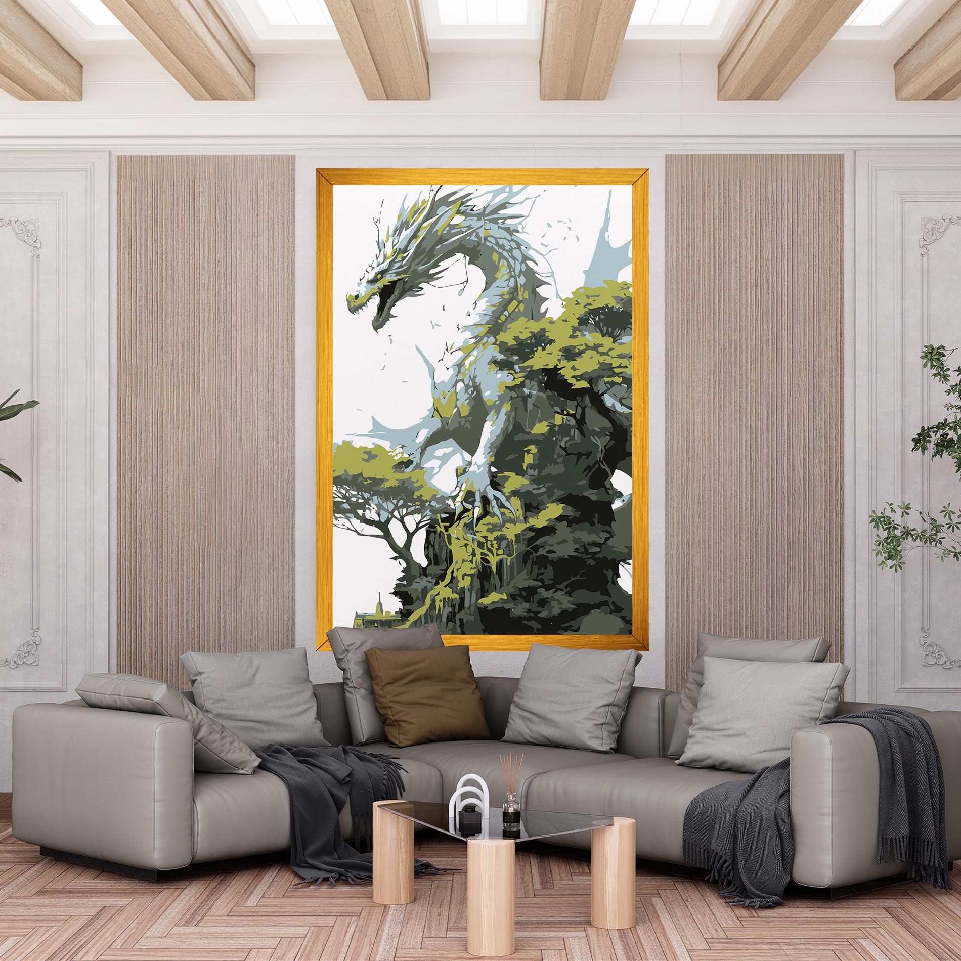 Grey Nature Dragon mockup 6