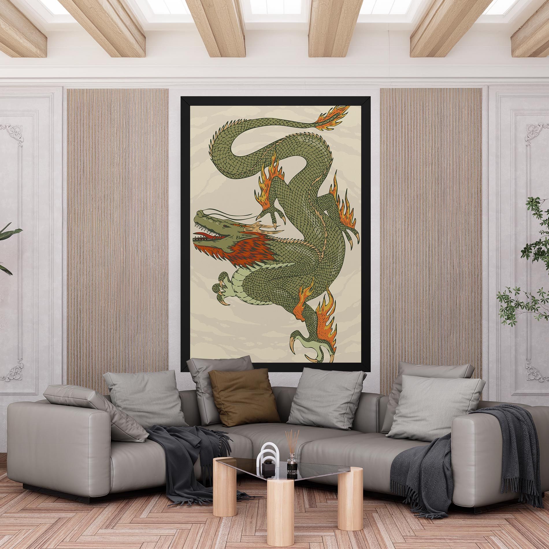 Chinese Dragon Green mockup 6