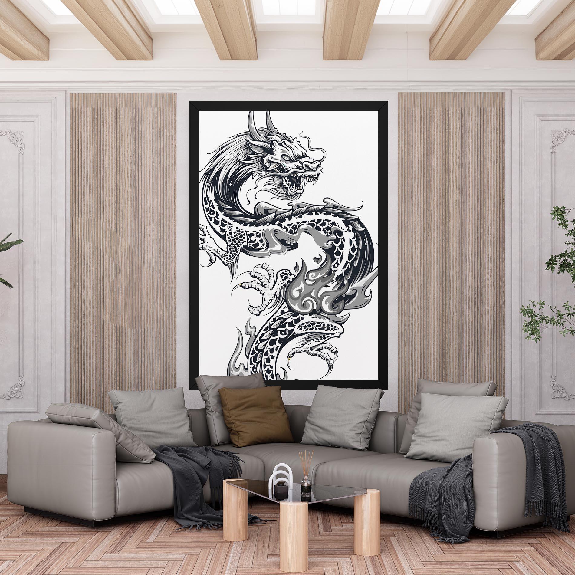 Leinwandbild Dragon Line mockup 6
