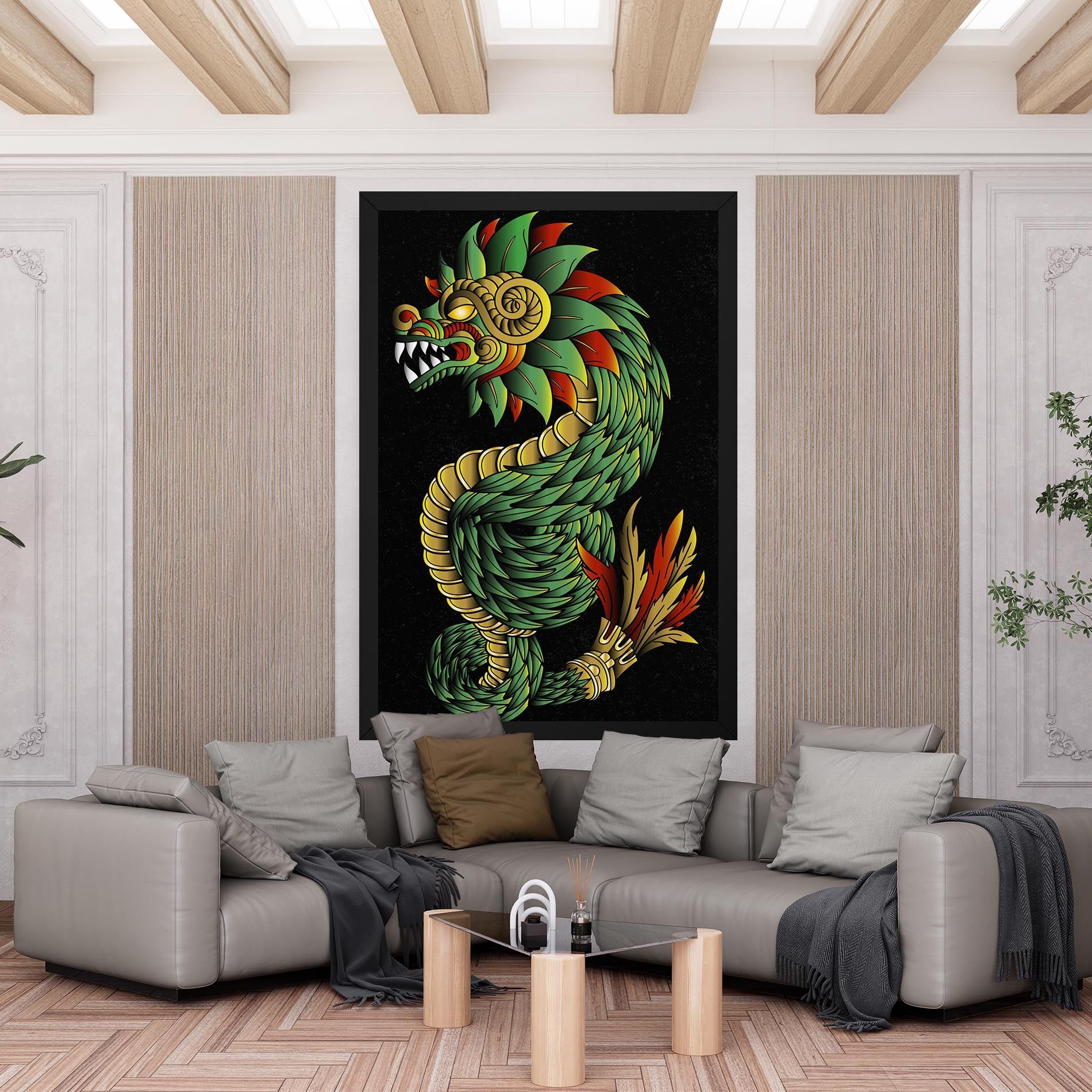 Green Yellow Dragon mockup 6