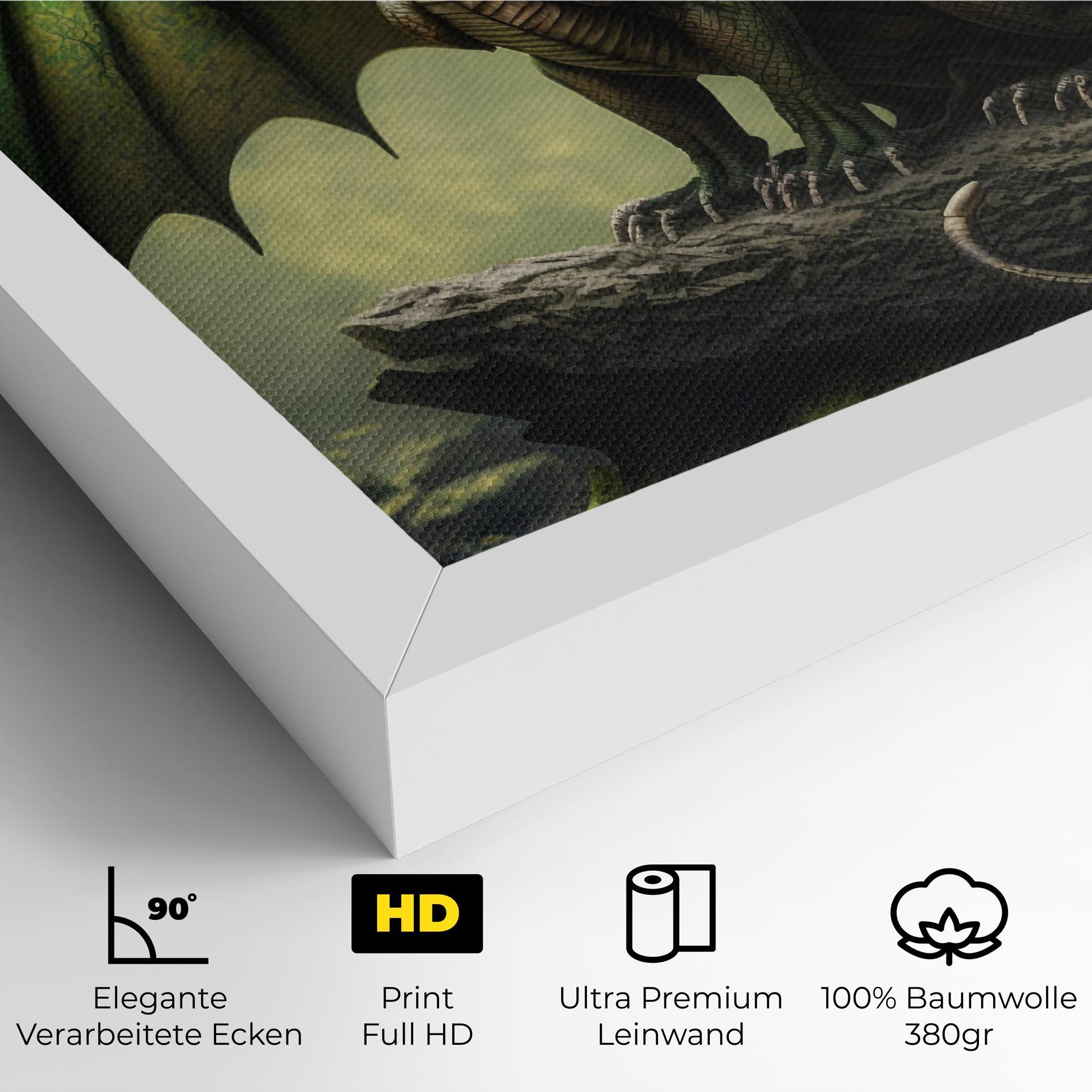 Leinwandbild Green Dragon mockup 4