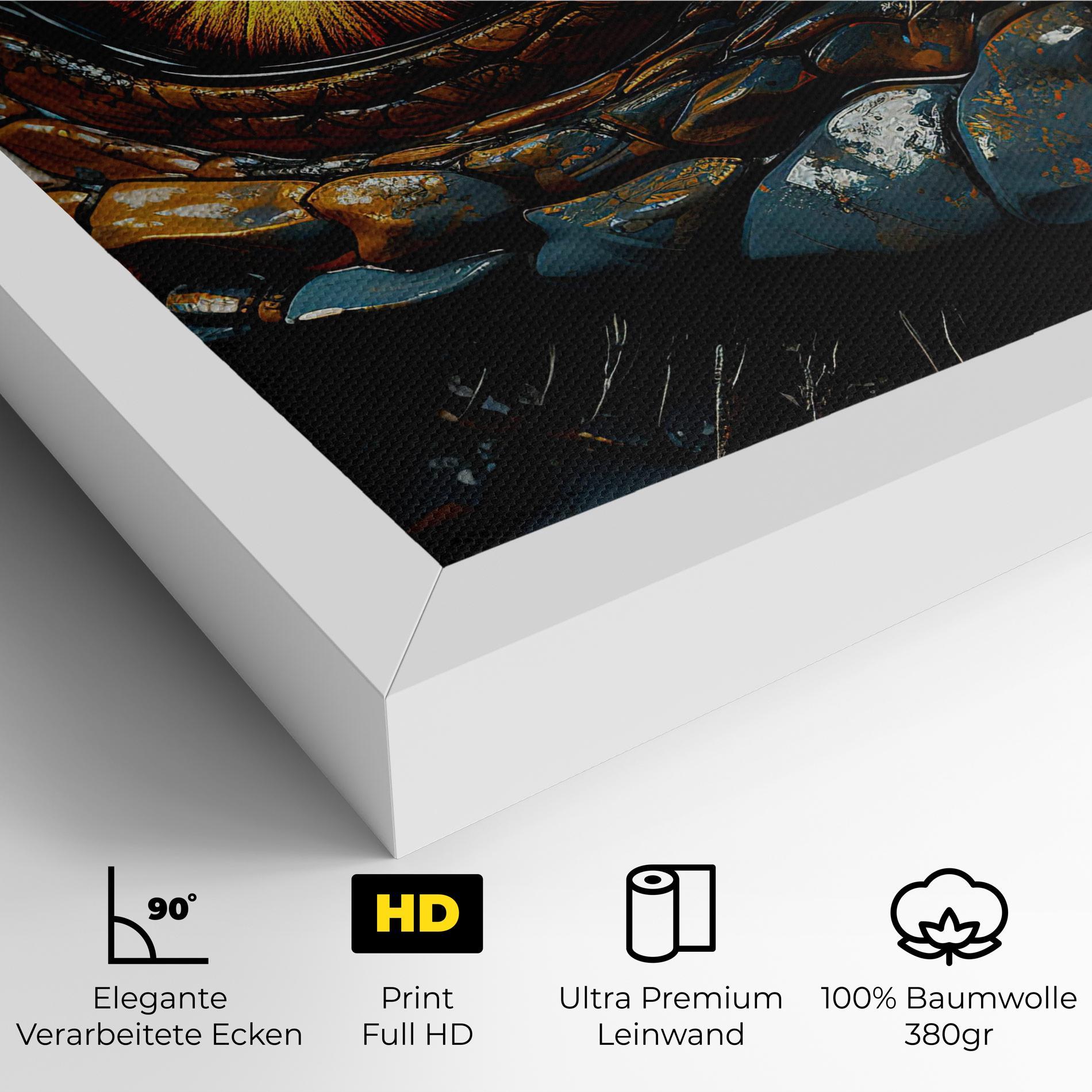 Leinwandbild Yellow Dragon Eye mockup 4