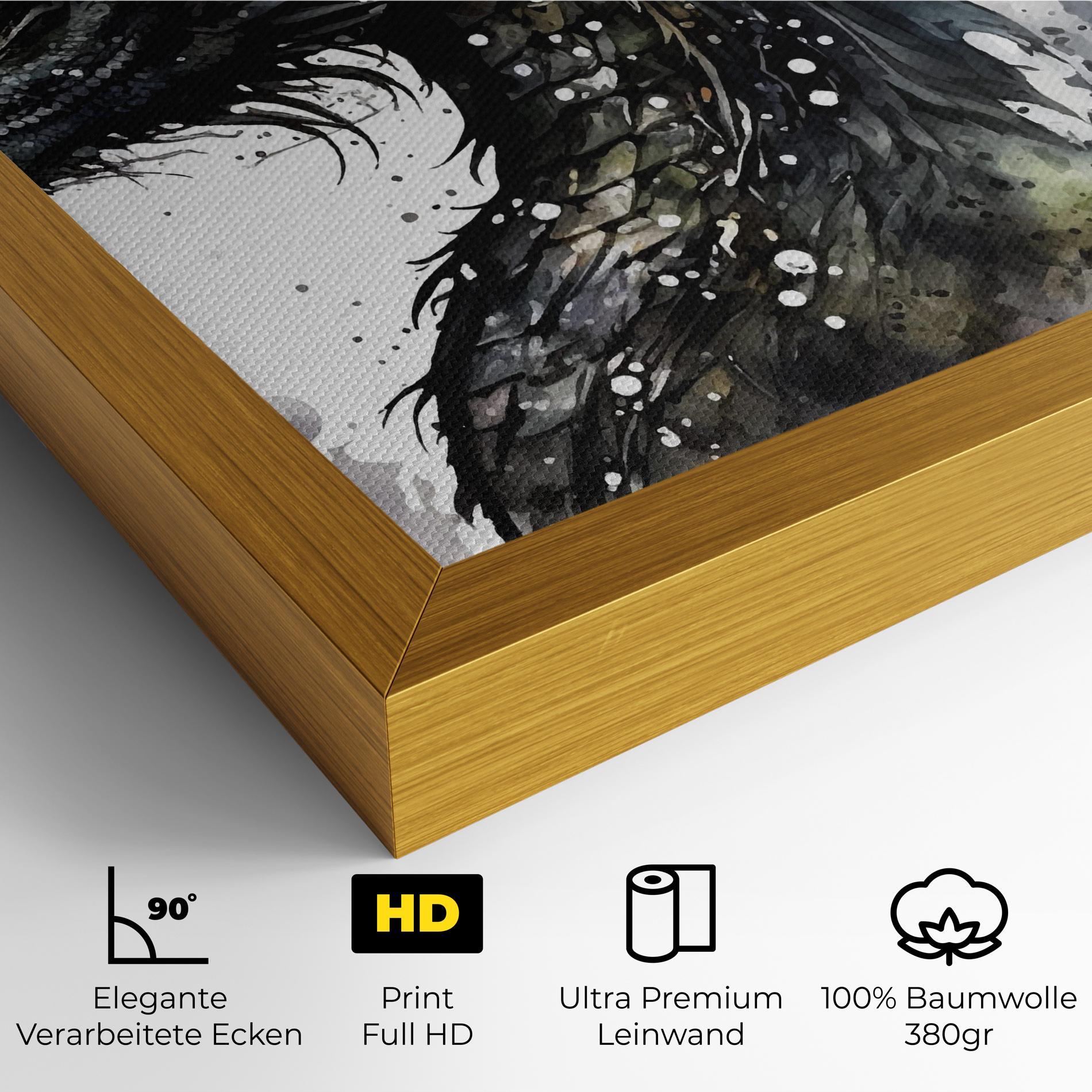 Leinwandbild Black Dragon Art mockup 4