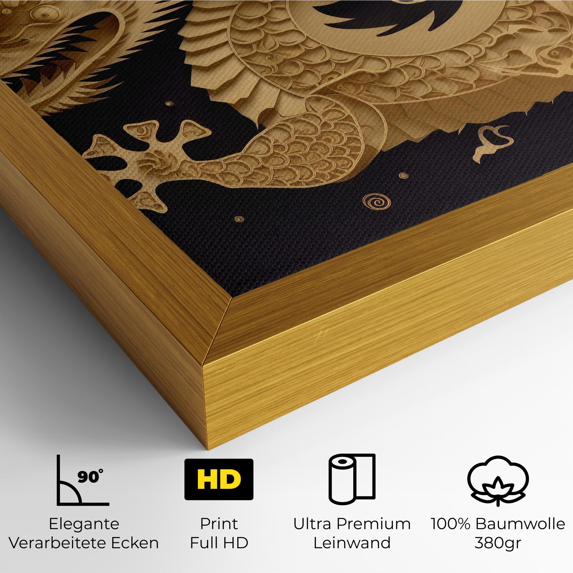 Leinwandbild Dragon Zodiac Sign mockup 4