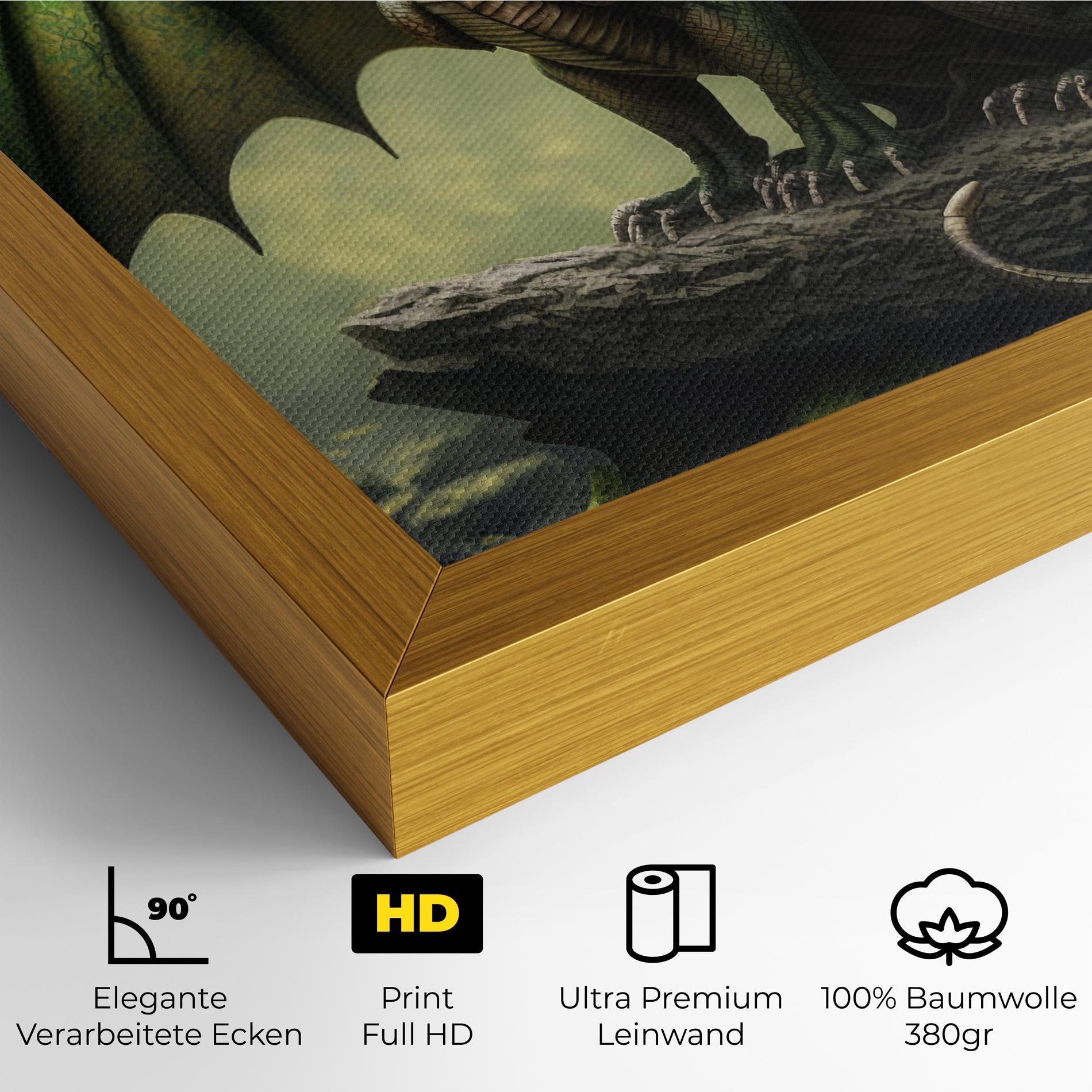 Leinwandbild Green Dragon mockup 4
