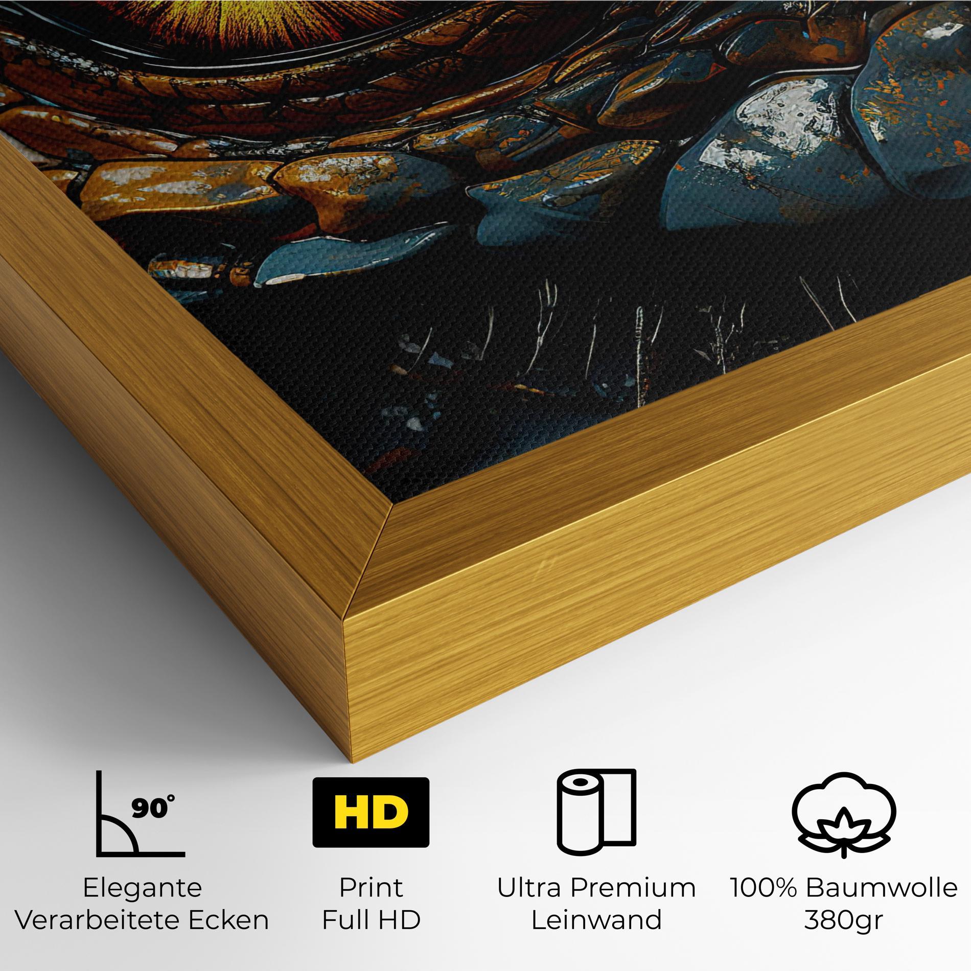 Leinwandbild Yellow Dragon Eye mockup 4