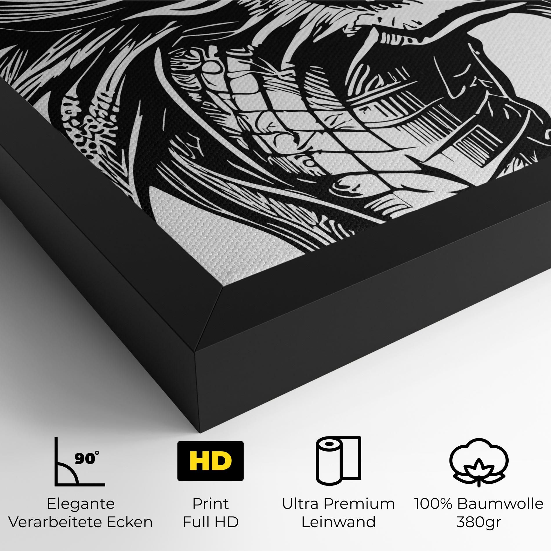 Black Line Dragon mockup 4