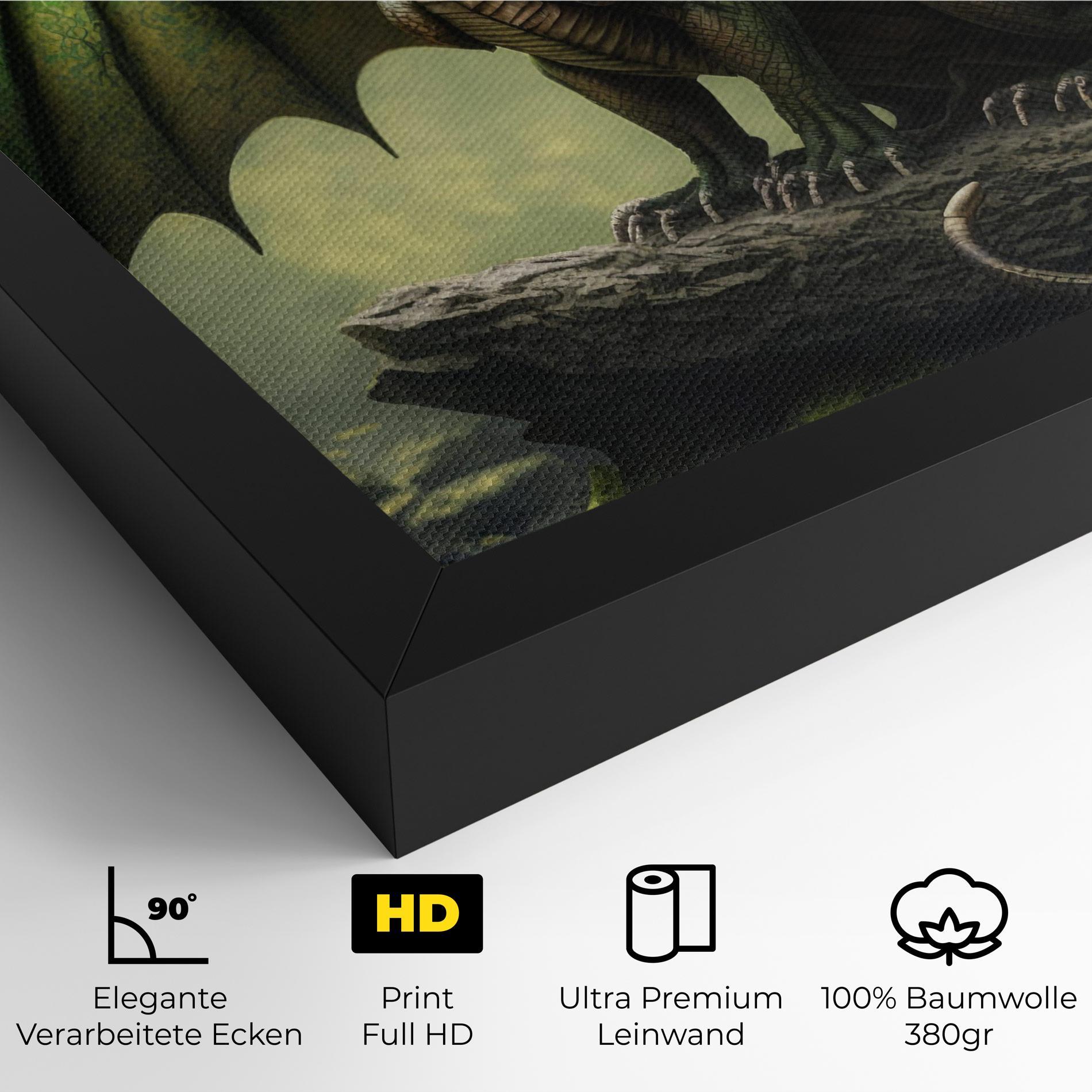 Leinwandbild Green Dragon mockup 4
